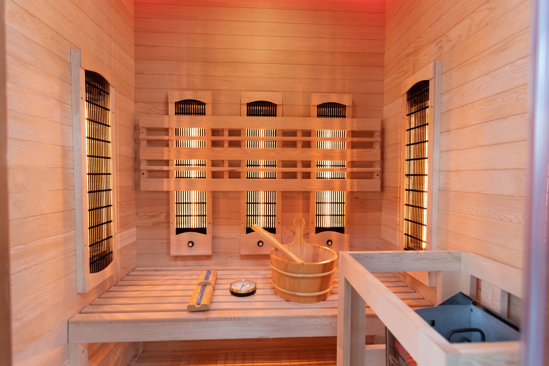 Sauna hybrydowa Nordum Combi 2-osobowa brązowa