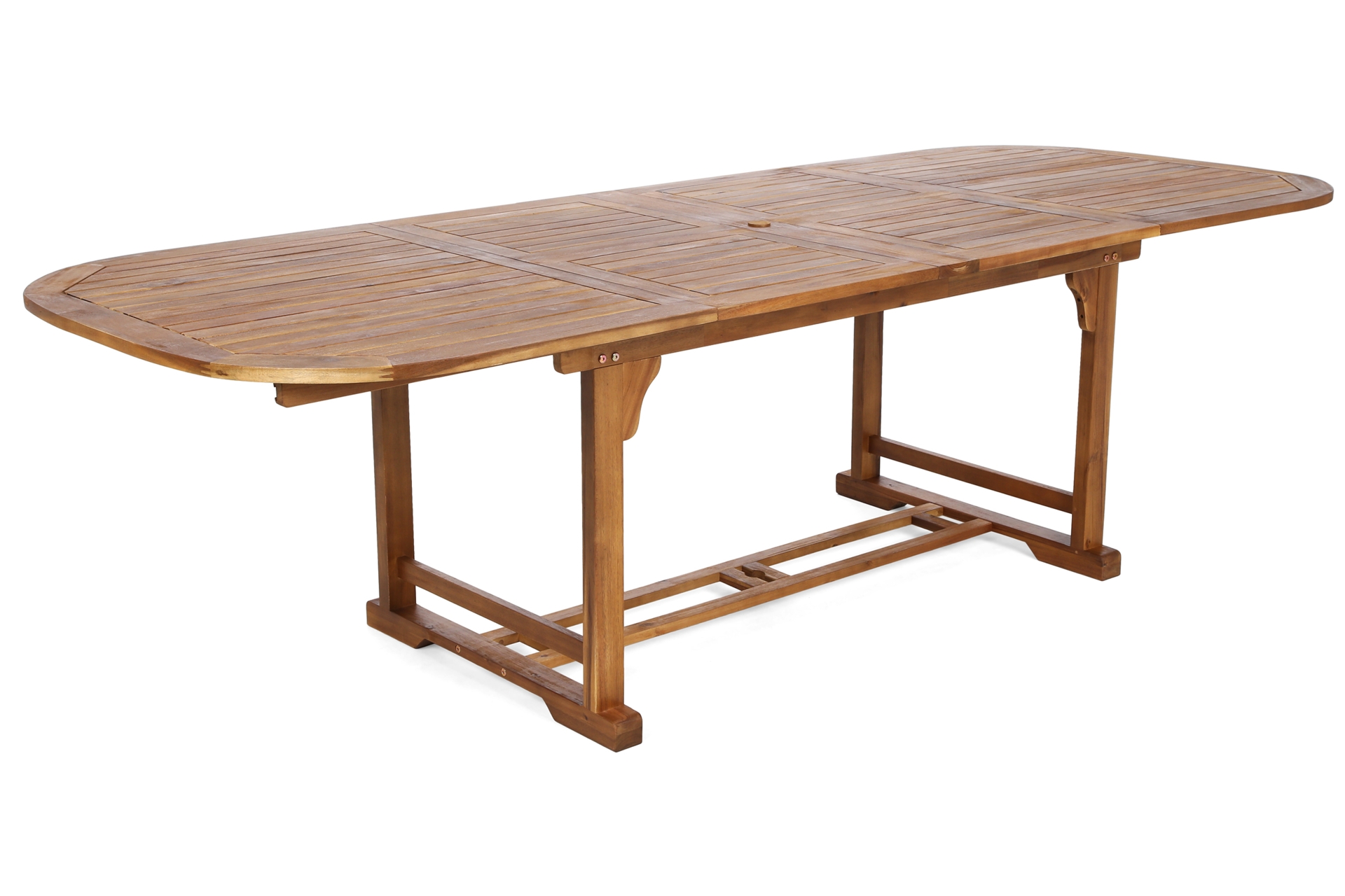 Meble ogrodowe drewniane Akacja Oval 165+60+60 cm 10+1