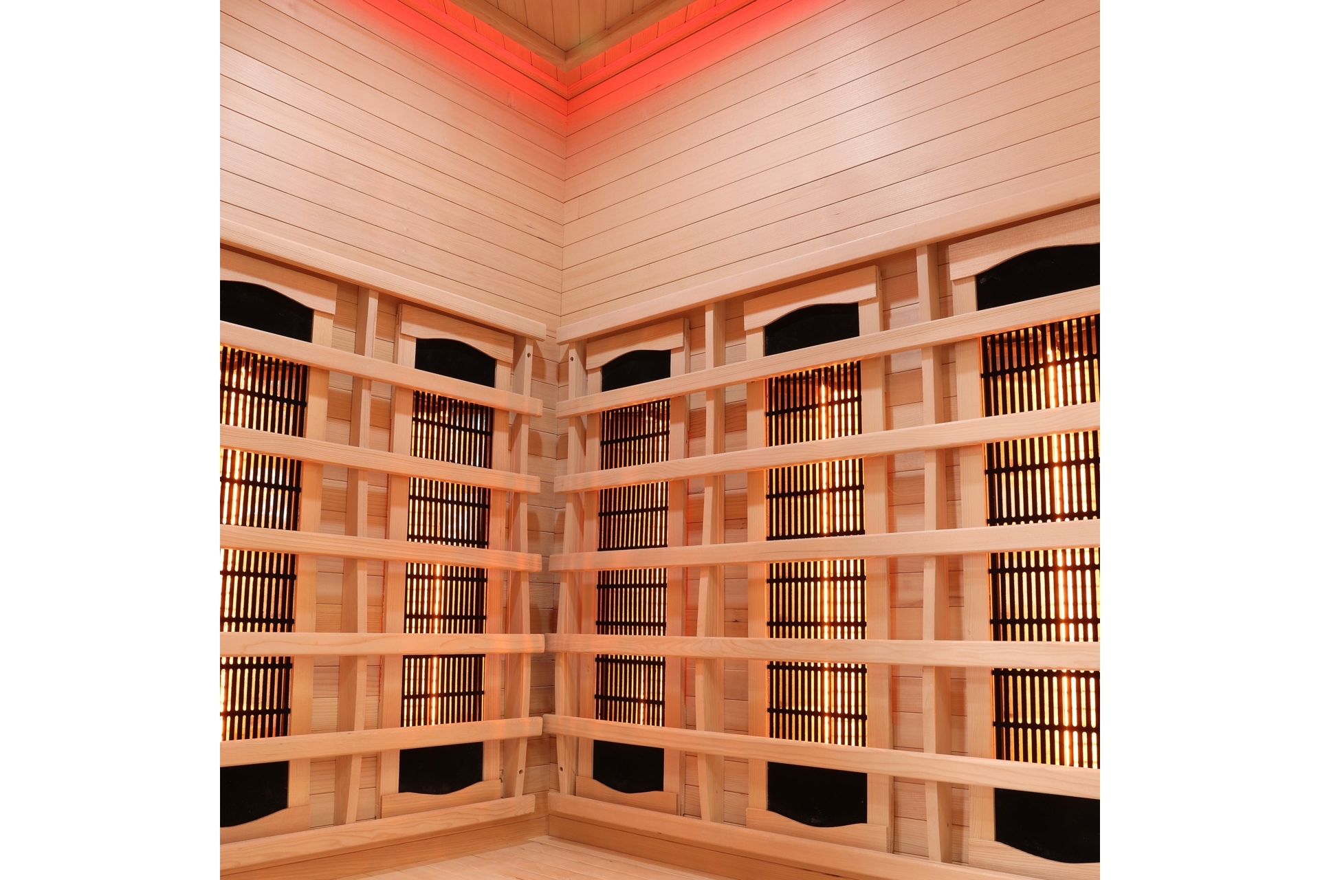 Sauna infrared narożna Nordum Basic D 2-osobowa naturalna