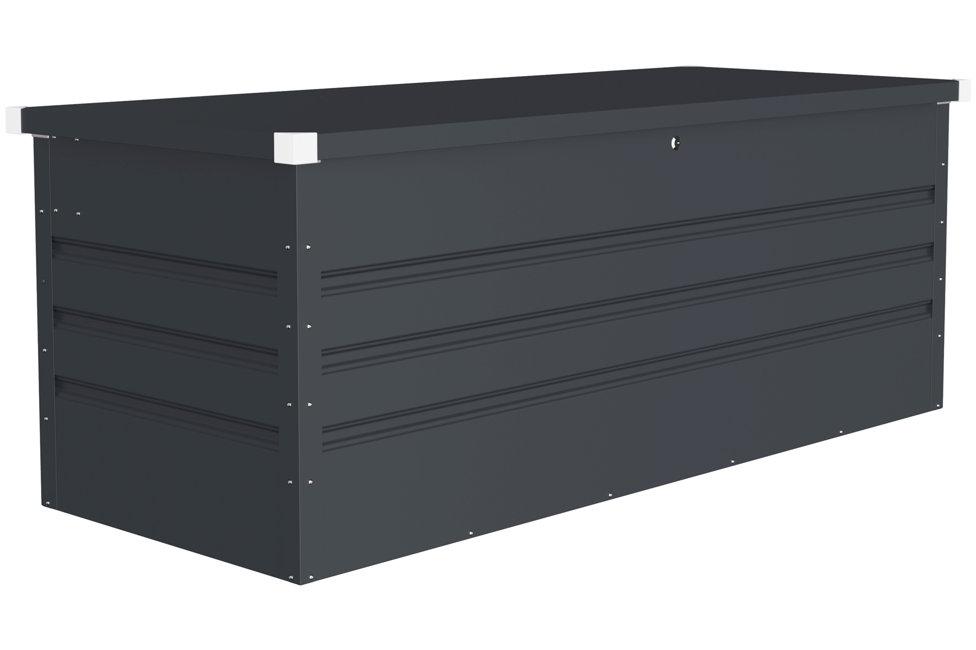 Skrzynia ogrodowa Goteborg XL Grey - szara - metalowa Skrzynia ogrodowa Goteborg XL Grey