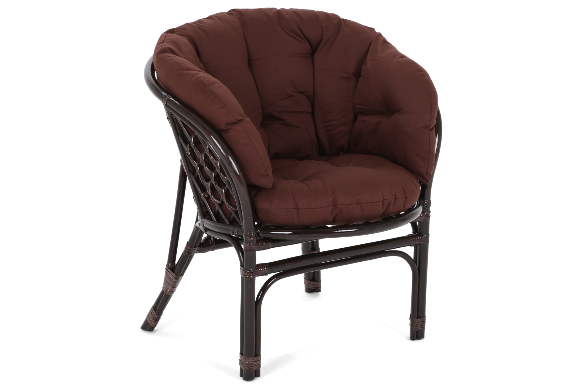 Komplet z rattanu: sofa, 2 fotele, stolik ze szklanym blatem Meble ogrodowe rattanowe Bahama Brown / Brown 3+1