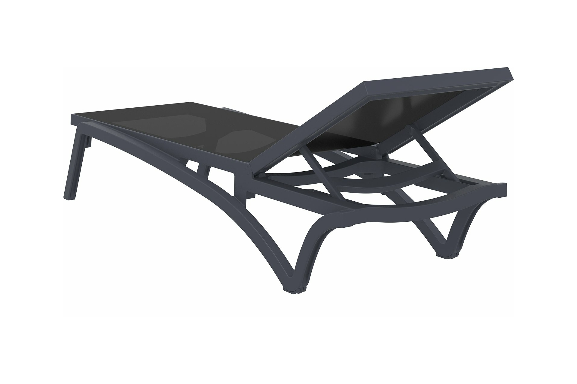 Leżak ogrodowy Siesta Pacific Dark Grey / Black