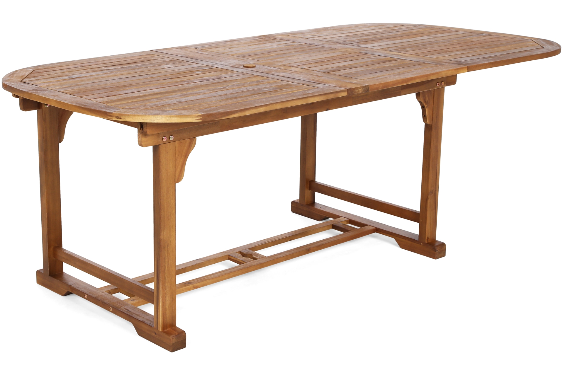 Meble ogrodowe drewniane Akacja Oval 165+60+60 cm 10+1