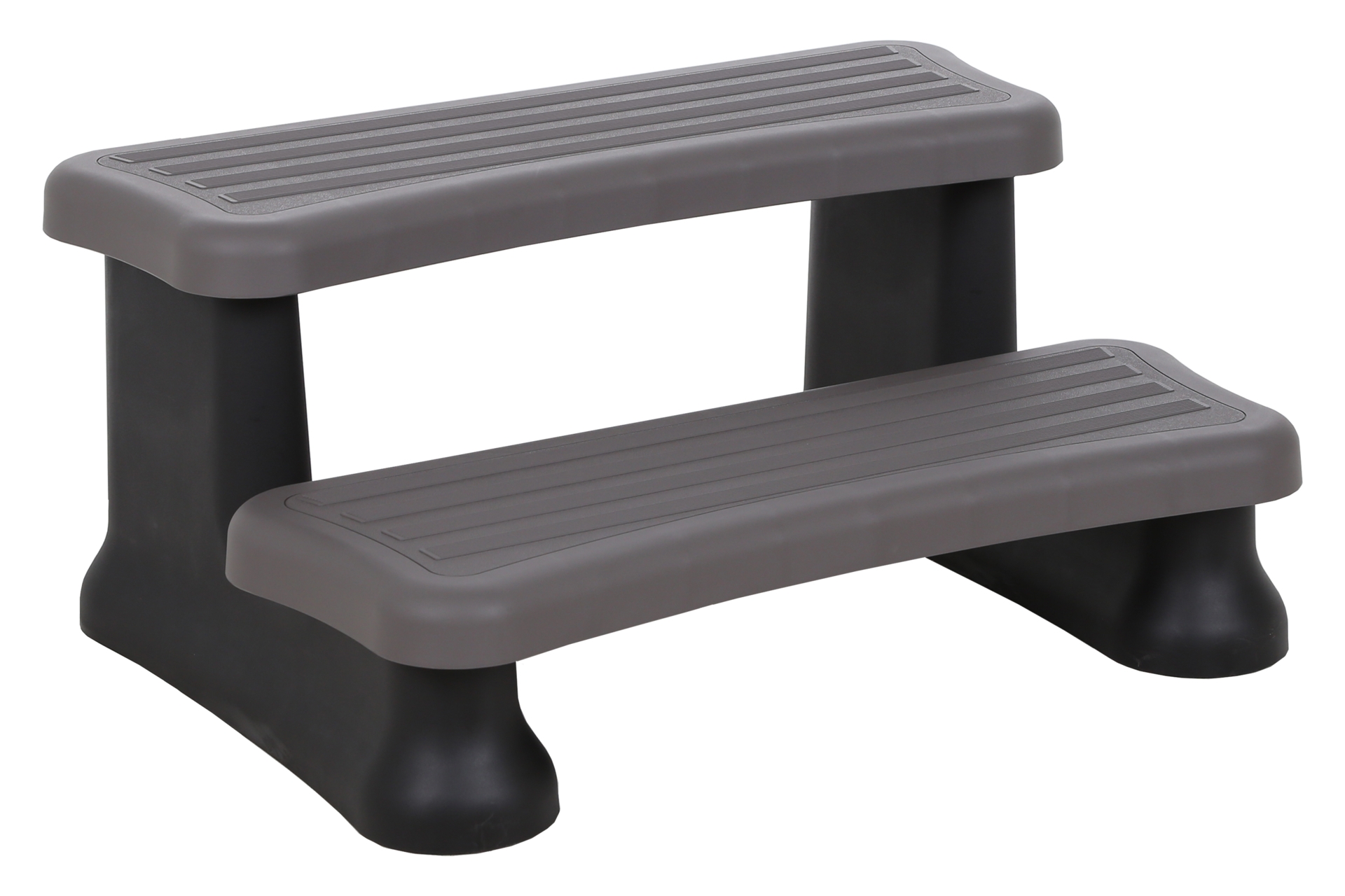 Schodki Aquess PVC Black / Grey do wanny ogrodowej z hydromasażem
