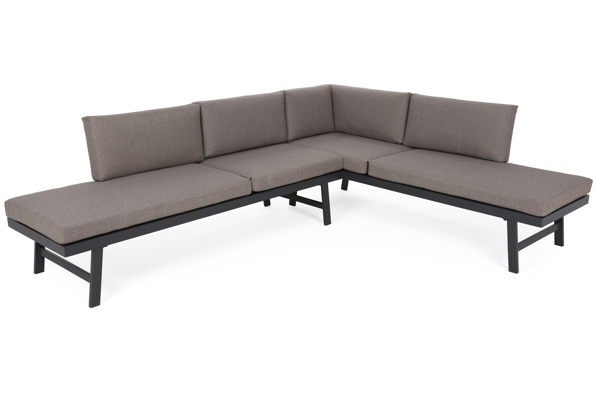 Narożnik ogrodowy aluminiowy Porto Grey / Taupe