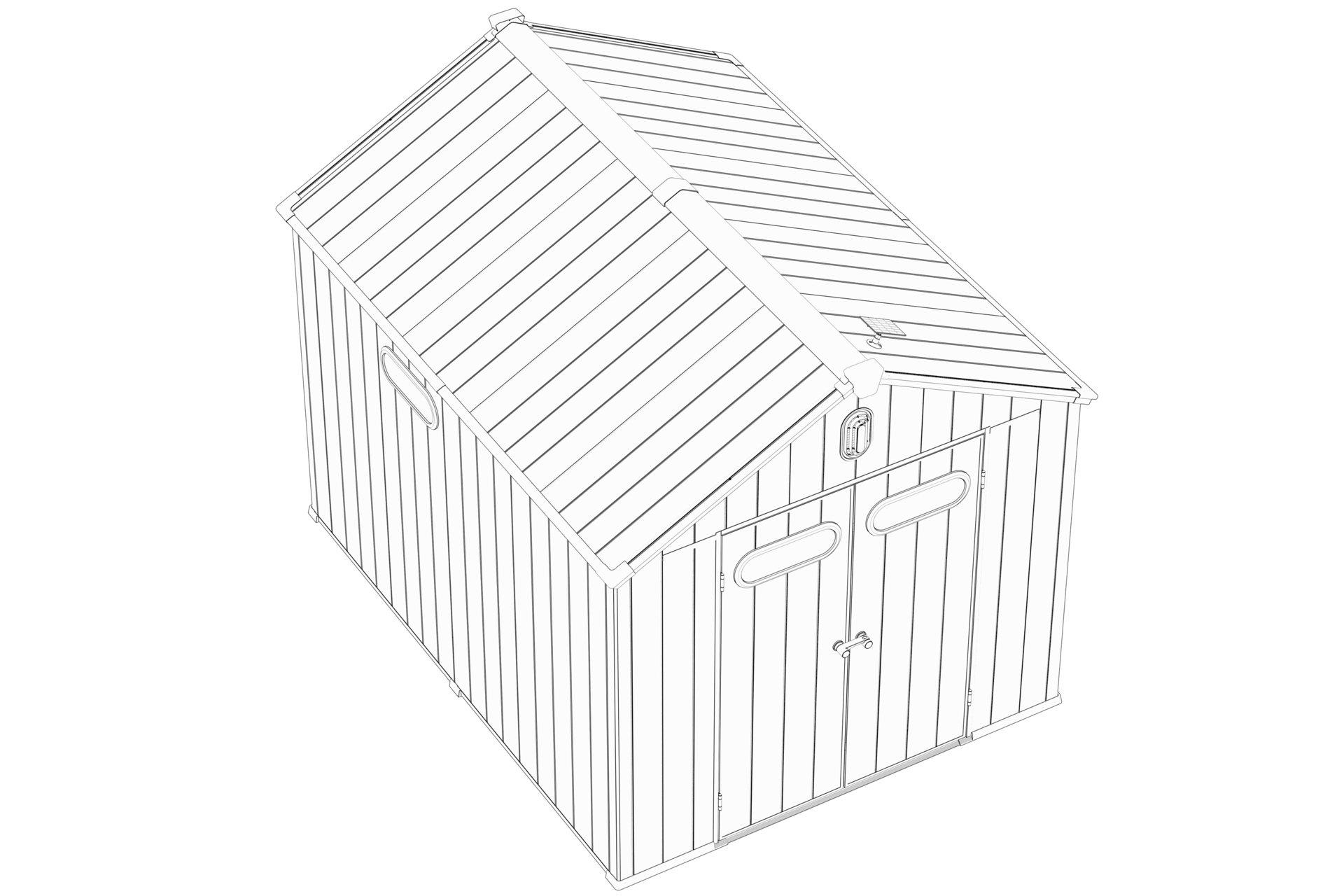 Domek narzędziowy Halmstad 239 x 302 cm Light Grey