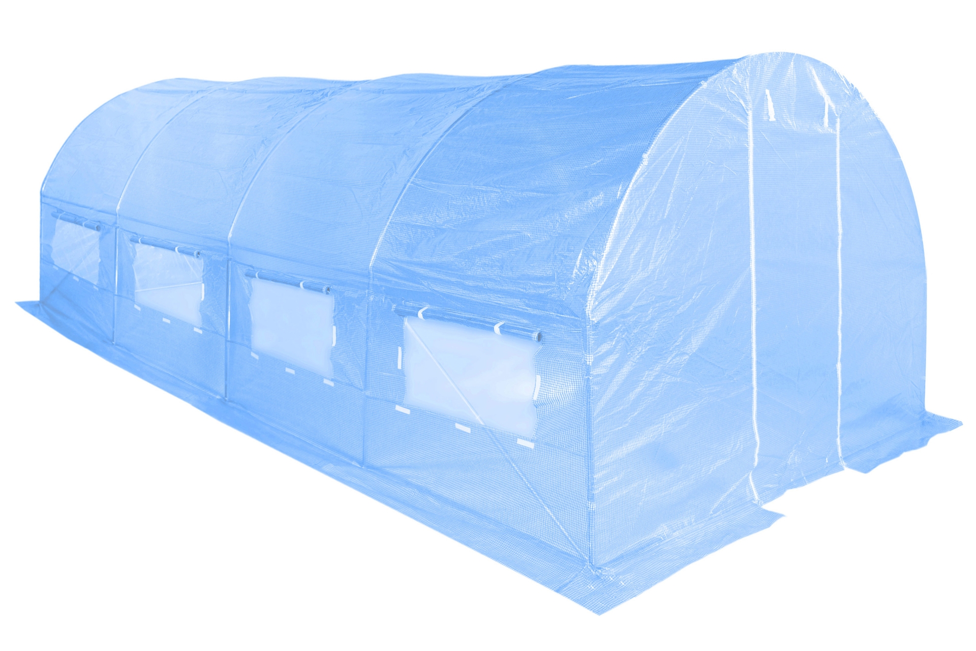 Tunel foliowy 300 x 600 cm (18 m²) stelaż + folia niebieska