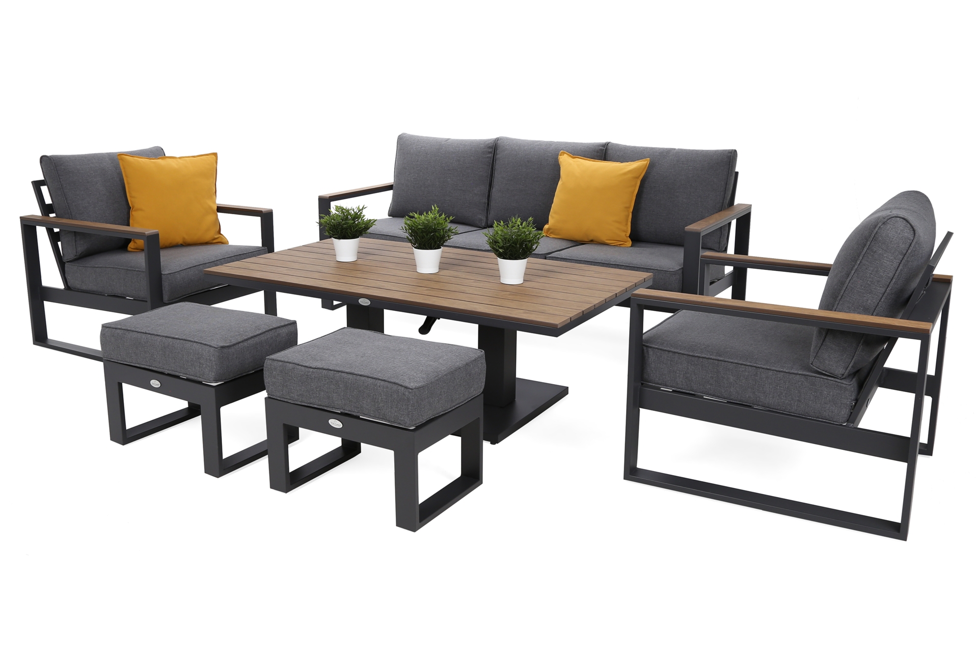 Meble ogrodowe aluminiowe Sorrento Polywood Grey / Grey Melange