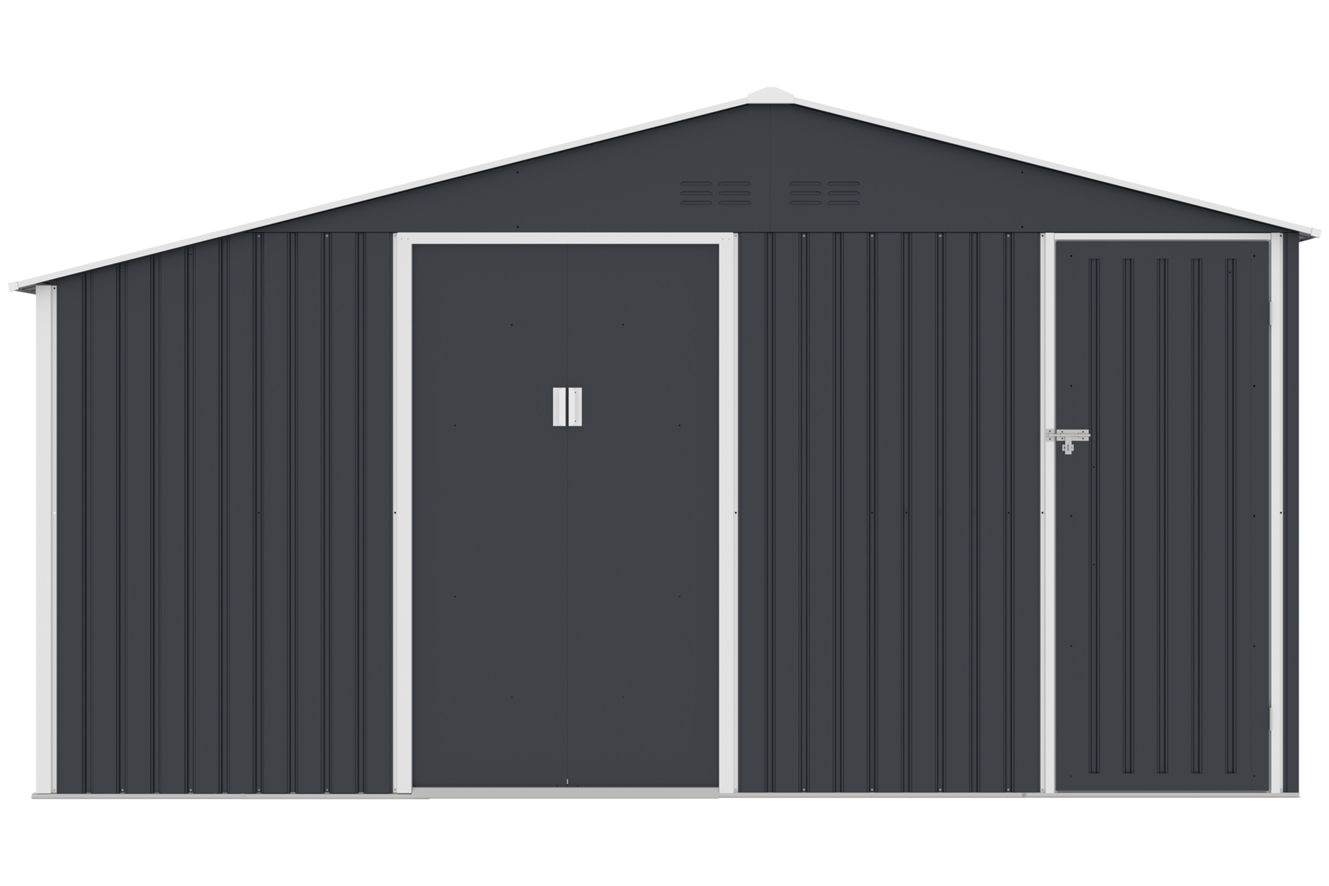 Domek narzędziowy Bergen 407 x 194 cm Grey z drewutnią