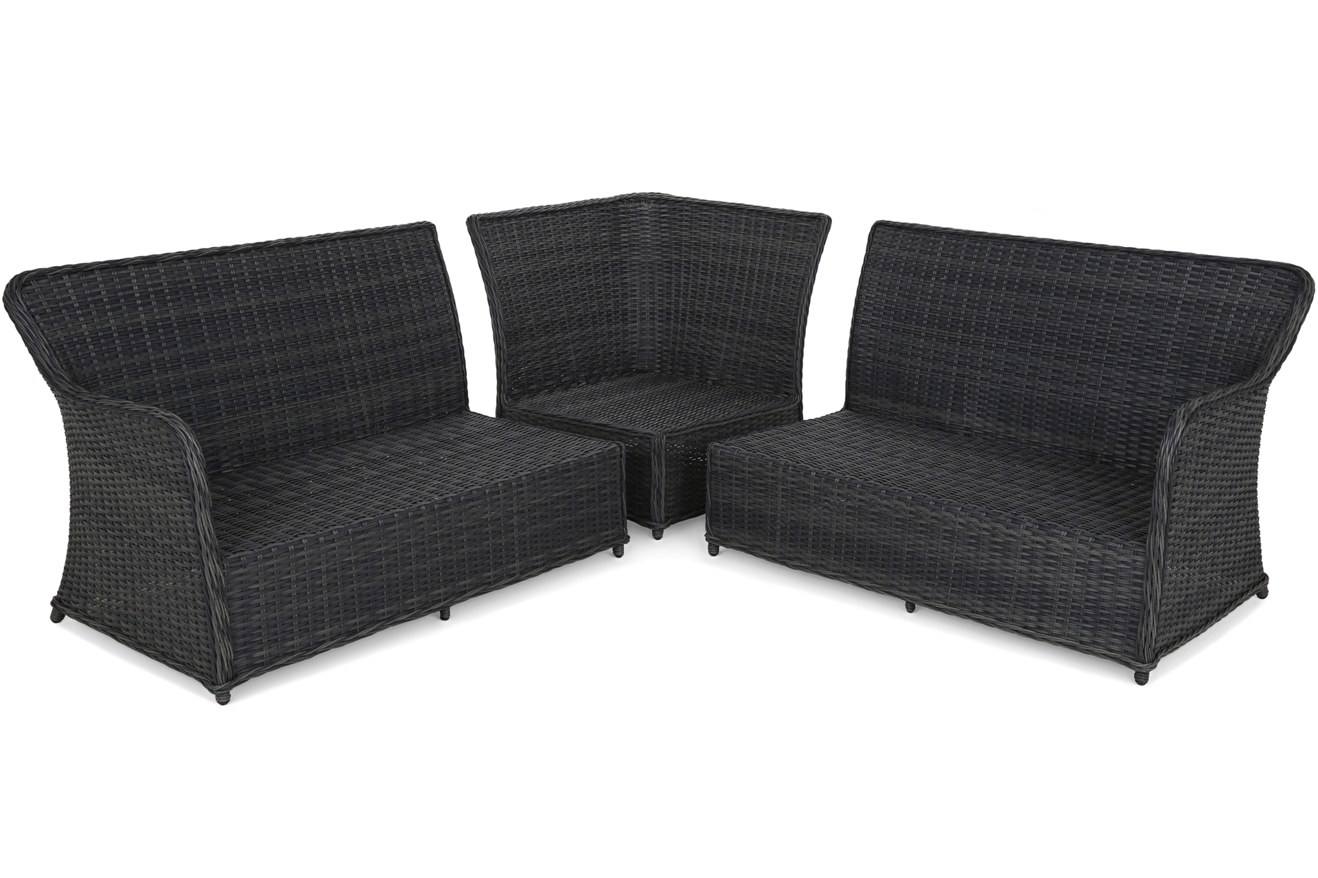 Narożnik ogrodowy technorattanowy Bergamo Grey / Grey Melange