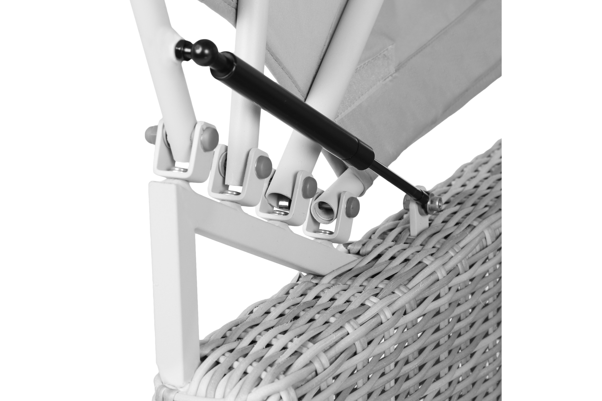 Kosz ogrodowy technorattanowy Michigan White / Grey