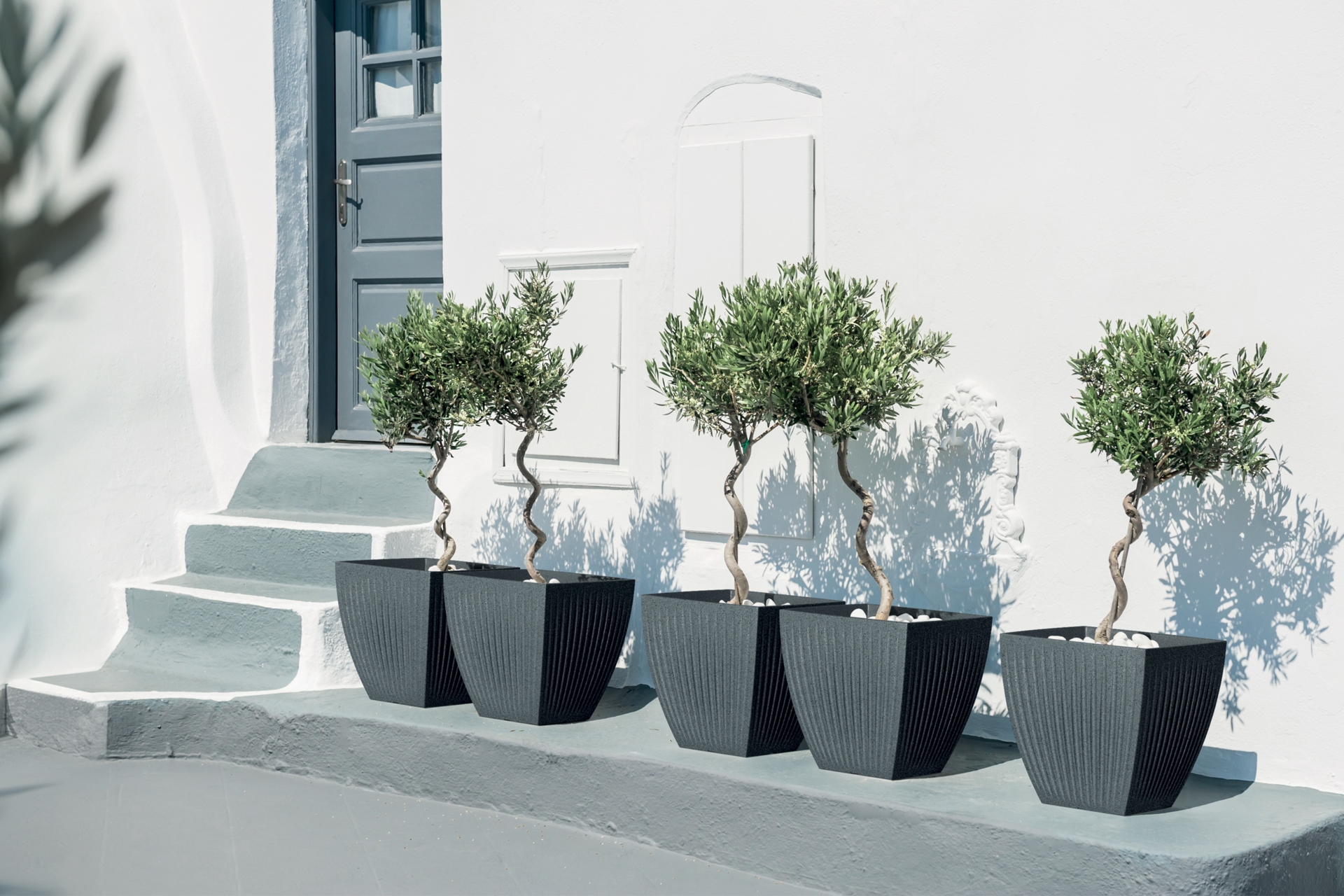 Donica ogrodowa Latia Square Midl Granite Graphite 69 l