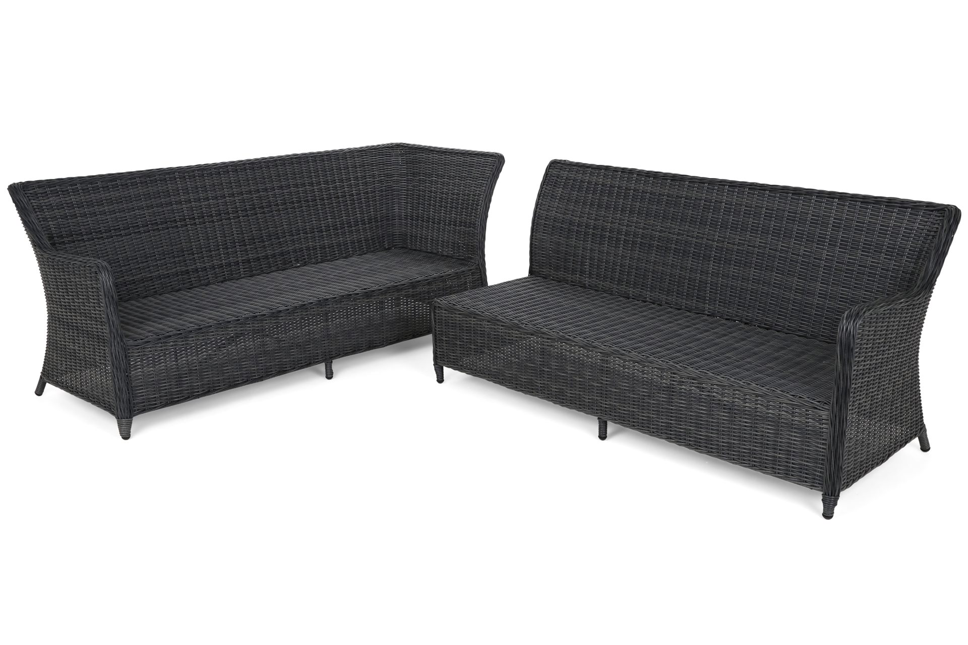 Narożny zestaw mebli ogrodowych lewy California Grey / Grey Melange Narożny zestaw mebli ogrodowych lewy California Grey / Grey Melange