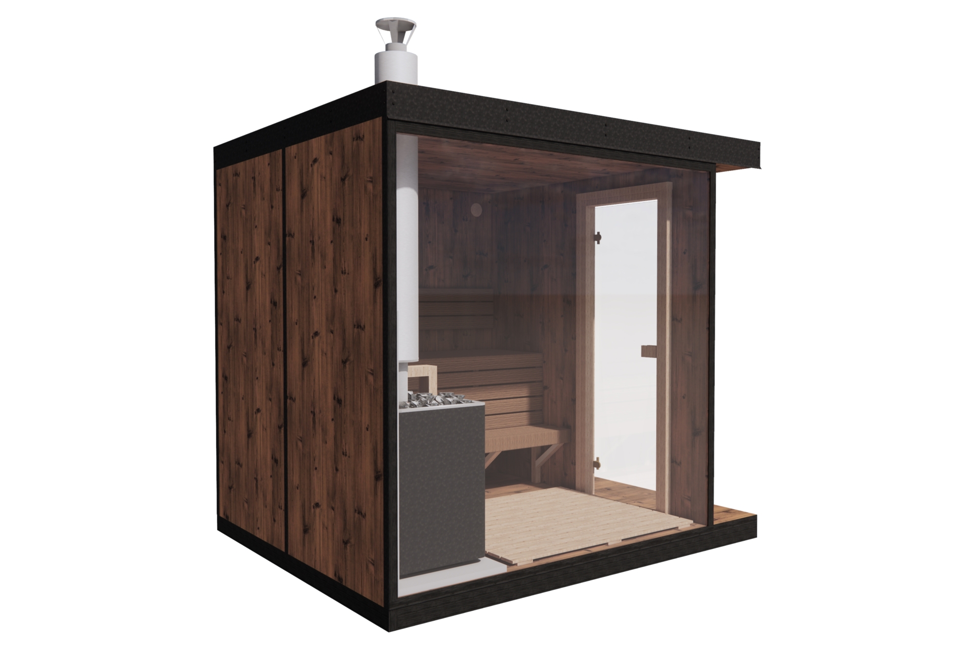 Sauna fińska zewnętrzna TerModula 250 x 210 cm