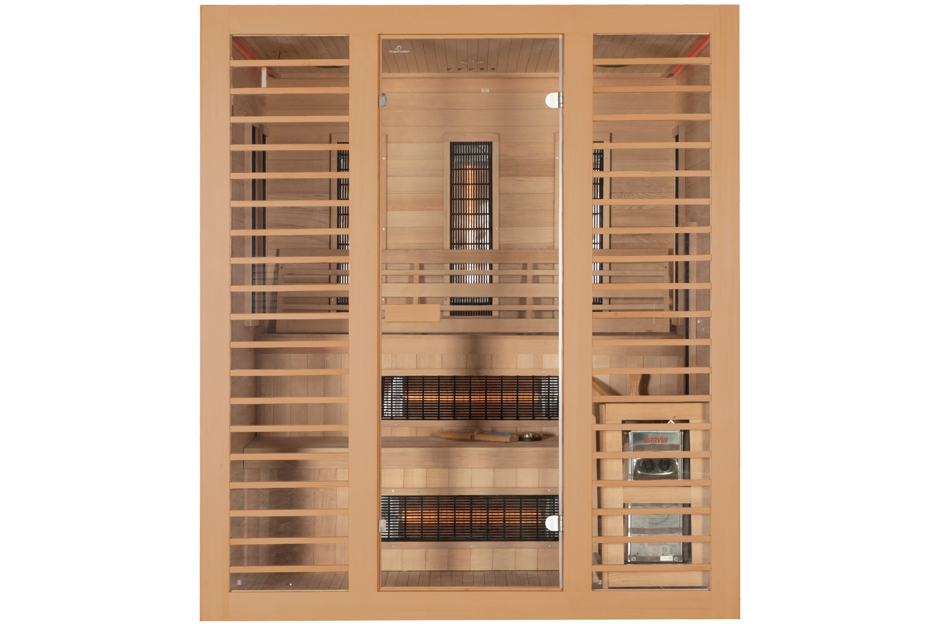 Sauna combi SW4 - dla 4 osób - fińska i infrared - brązowa Sauna combi SW4