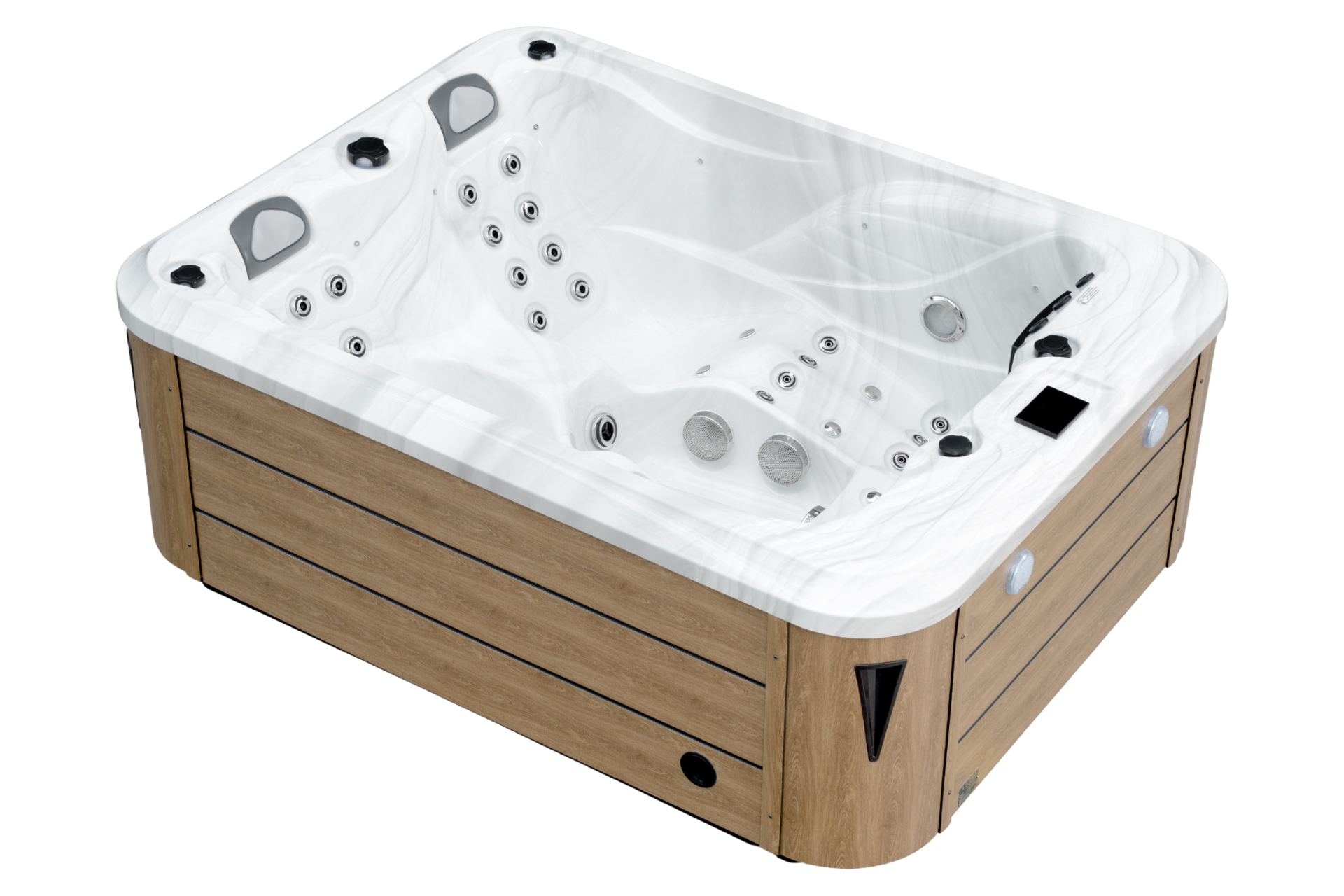Wanna ogrodowa z hydromasażem Aquess Nevara 2752 3-osobowa Brown