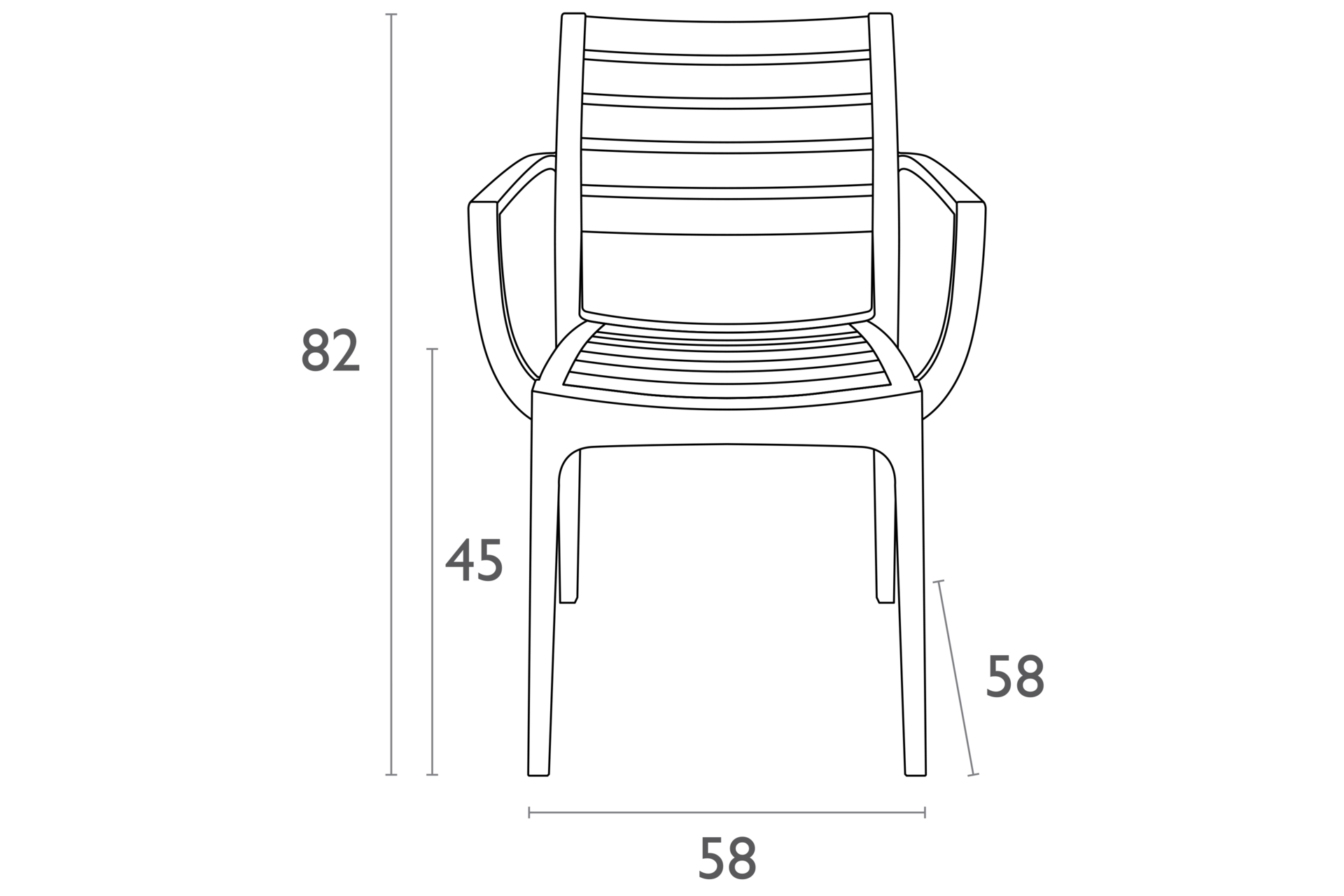 Meble ogrodowe Siesta Artemis Ares 140 cm Dark Grey 4+1