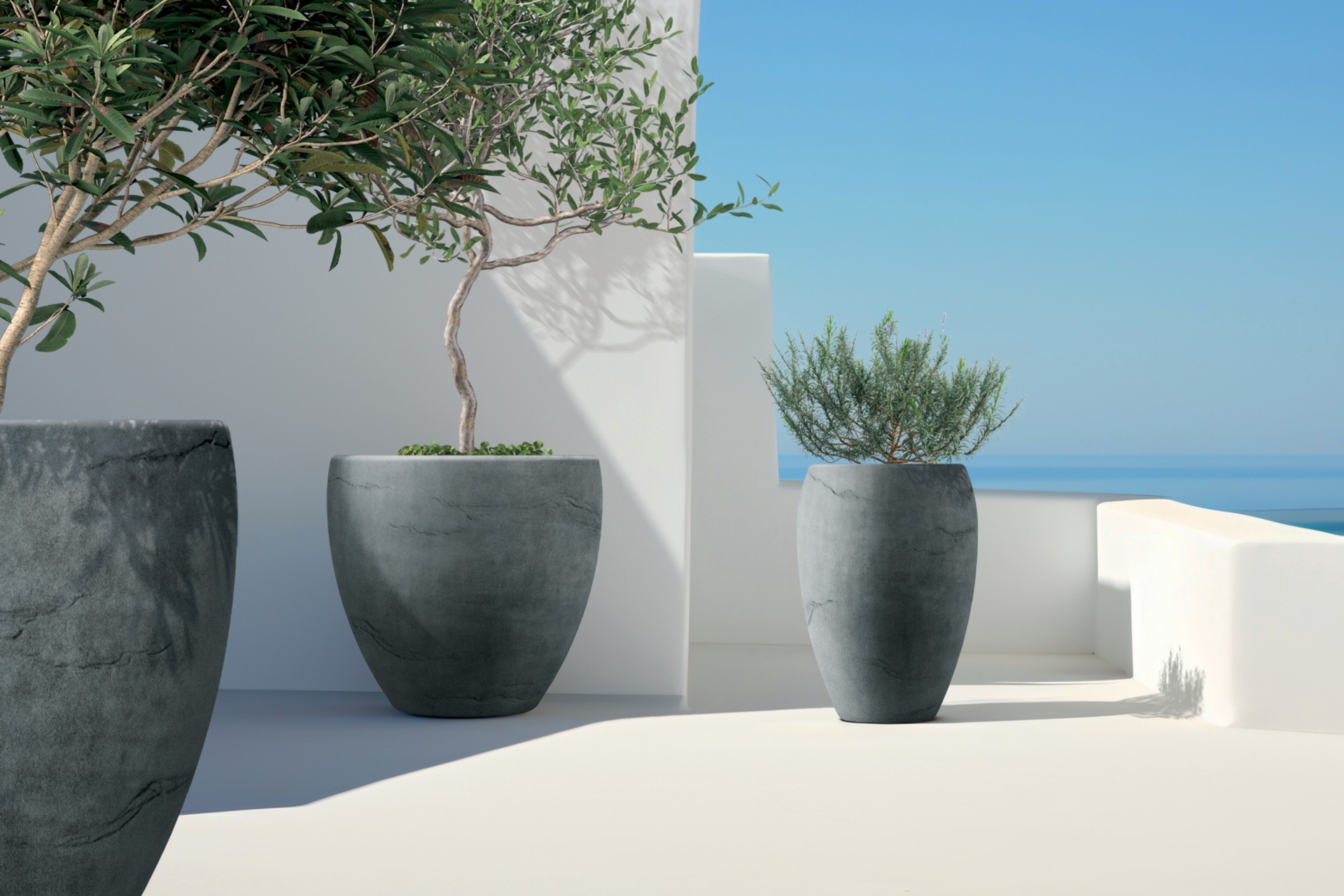 Donica ogrodowa Cano High Concrete Gray 13 l