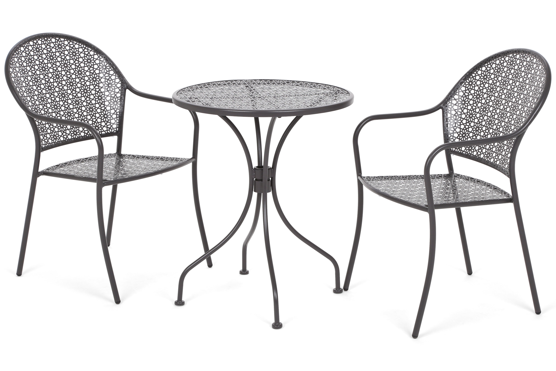 Meble ogrodowe metalowe Maja Round Grey 2+1