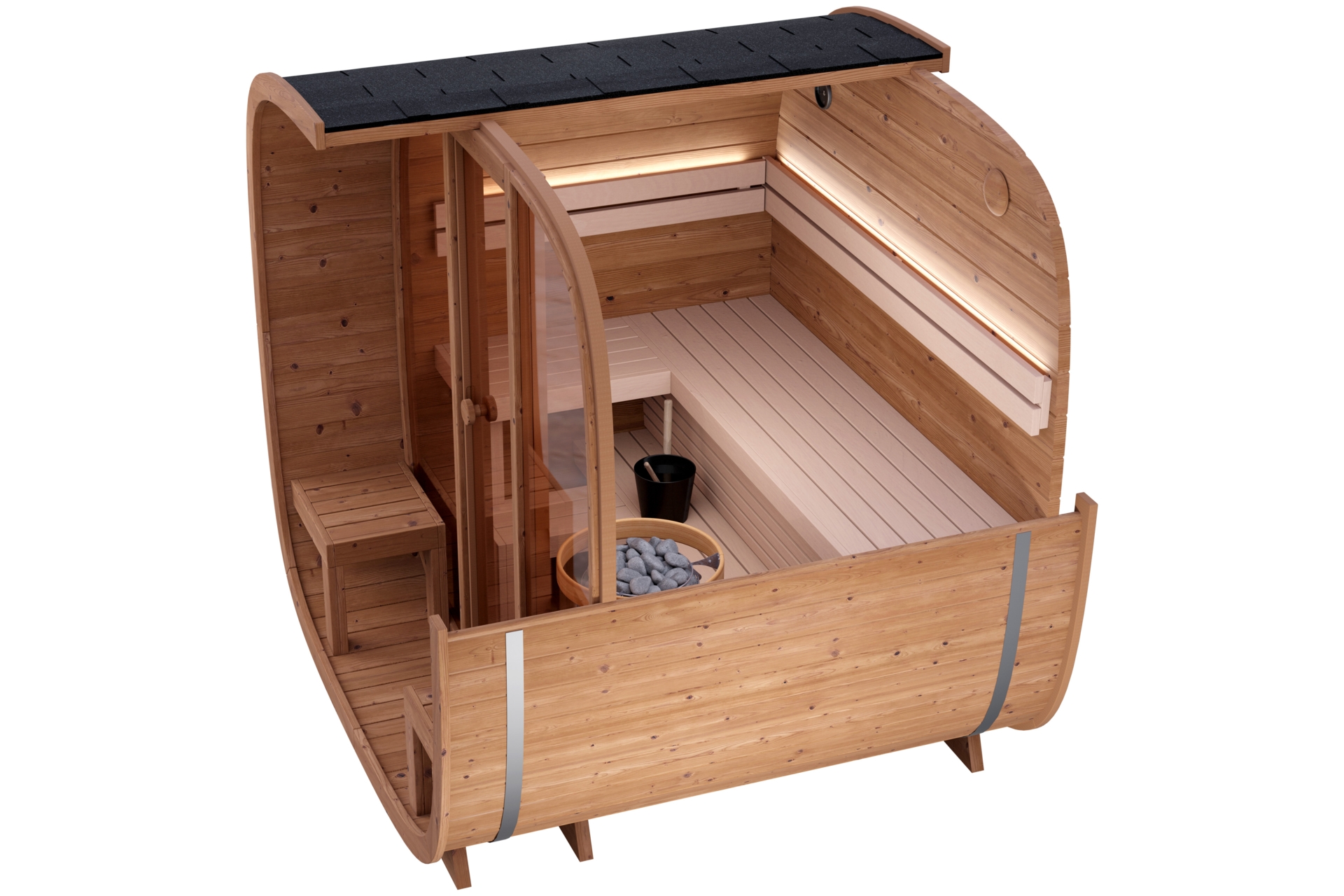 Sauna fińska zewnętrzna Leil® Saunas Dice Comfy 2.0 4-osobowa