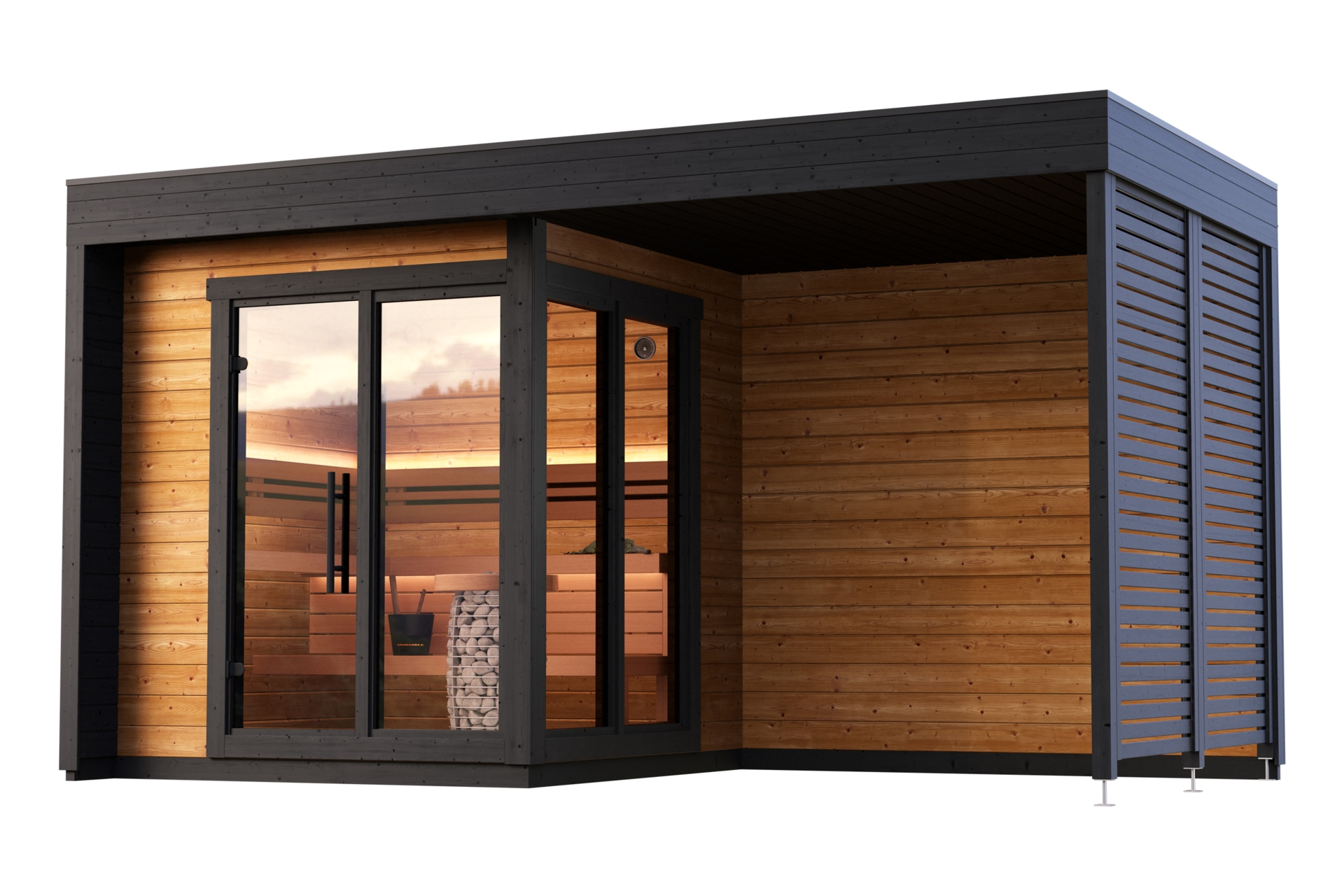 Sauna fińska zewnętrzna Leil® Saunas Patio S Plus 4-osobowa