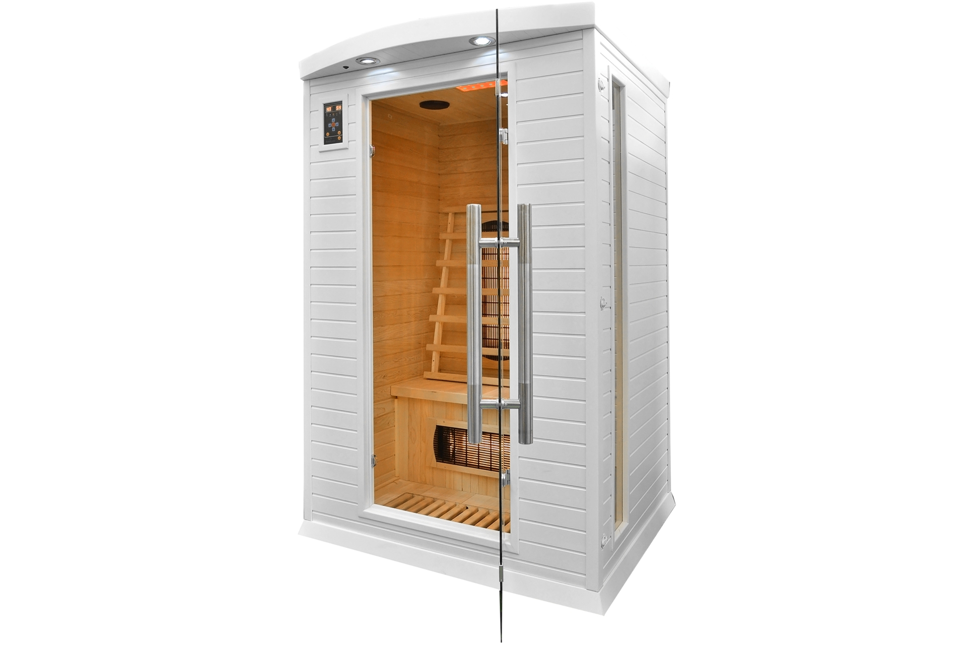 Sauna infrared DH2 White z koloroterapią - biała - dla 2 osób Sauna infrared DH2 White z koloroterapią