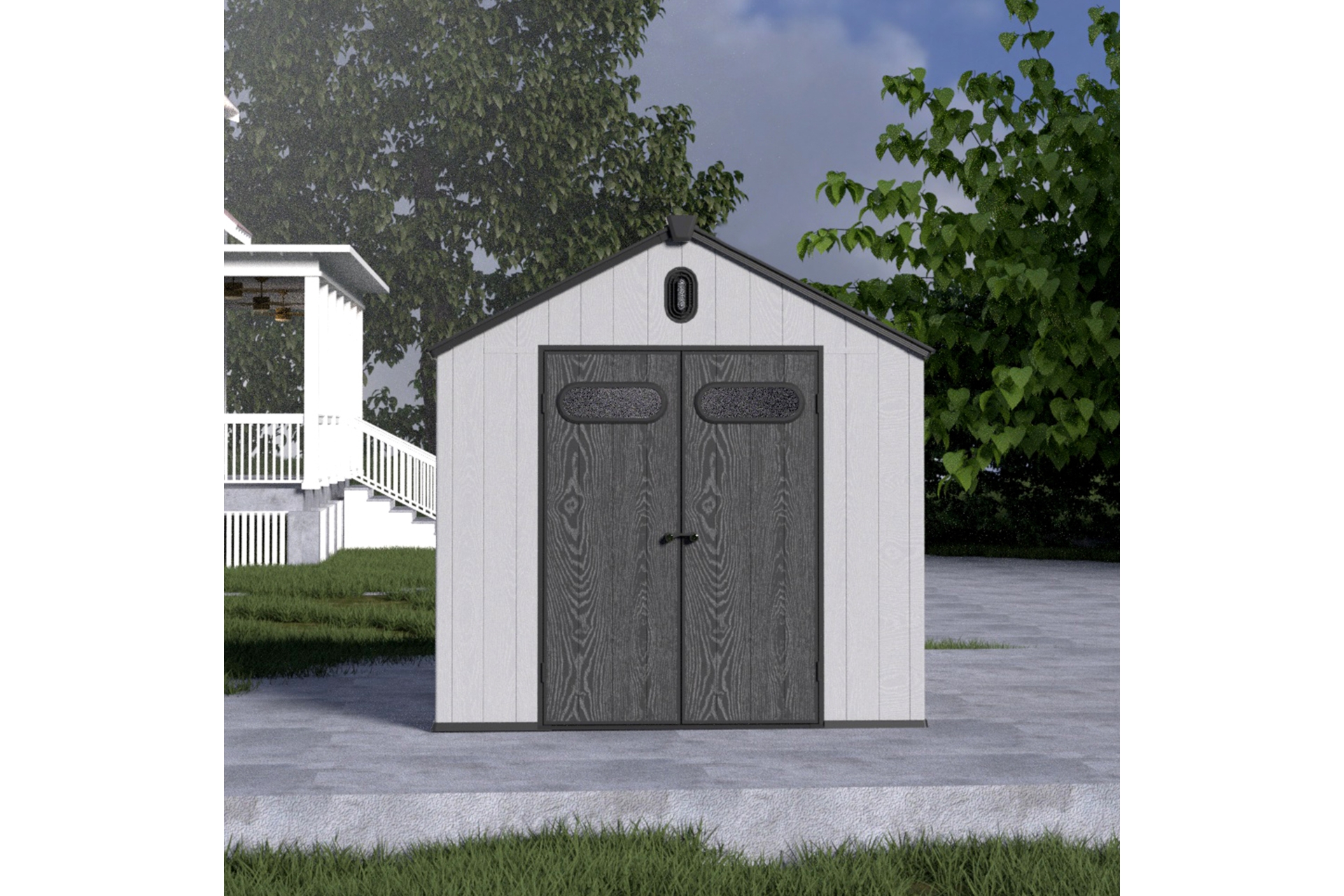 Domek narzędziowy Halmstad 239 x 302 cm Light Grey