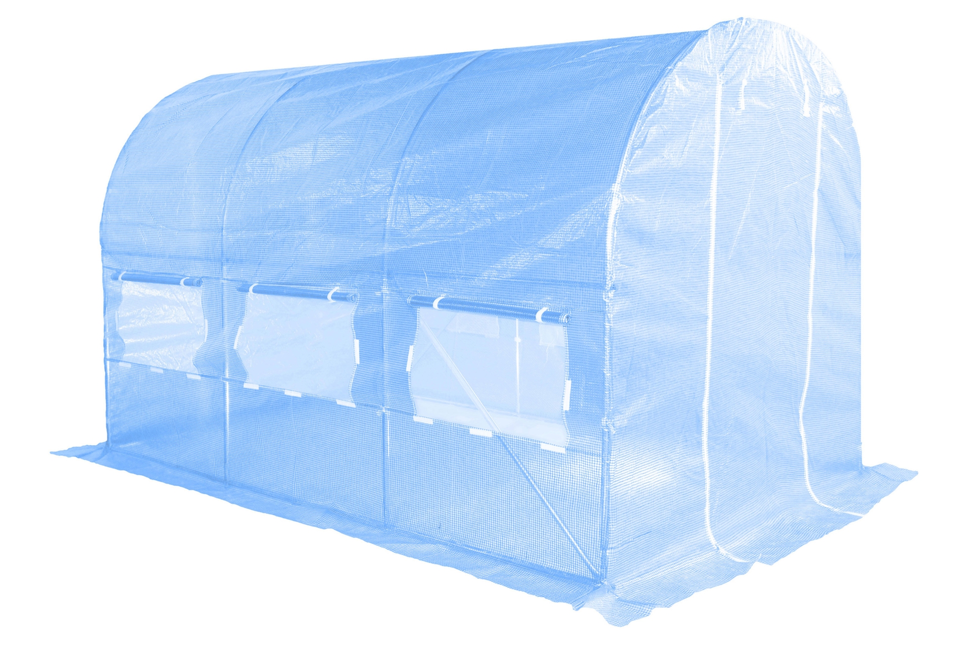 Tunel foliowy 200 x 350 cm (7 m²) stelaż + folia niebieska