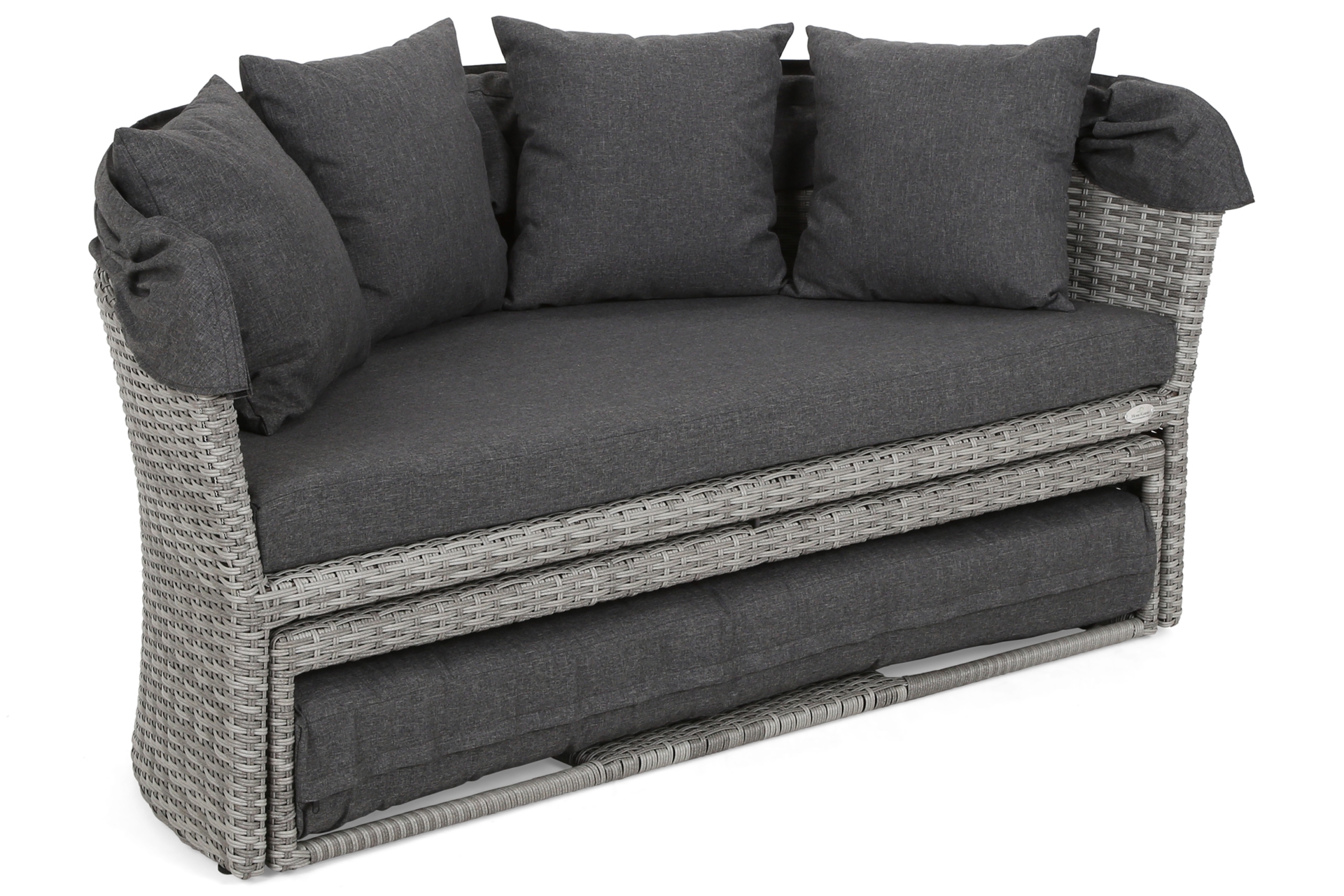 Sofa ogrodowa z baldachimem Sydney Light Grey / Grey Melange