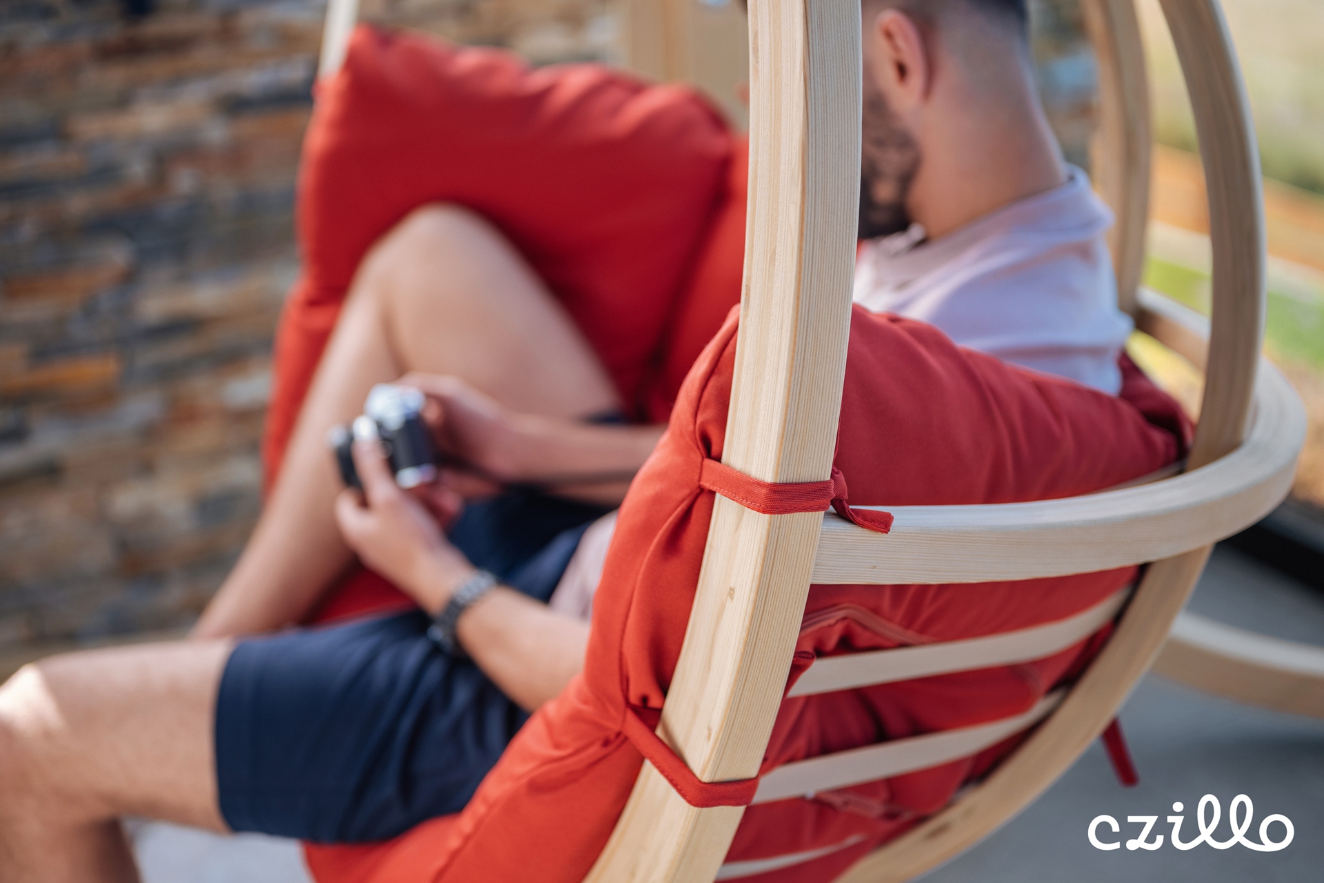 Fotel wiszący Timber Plus O-Zone Red