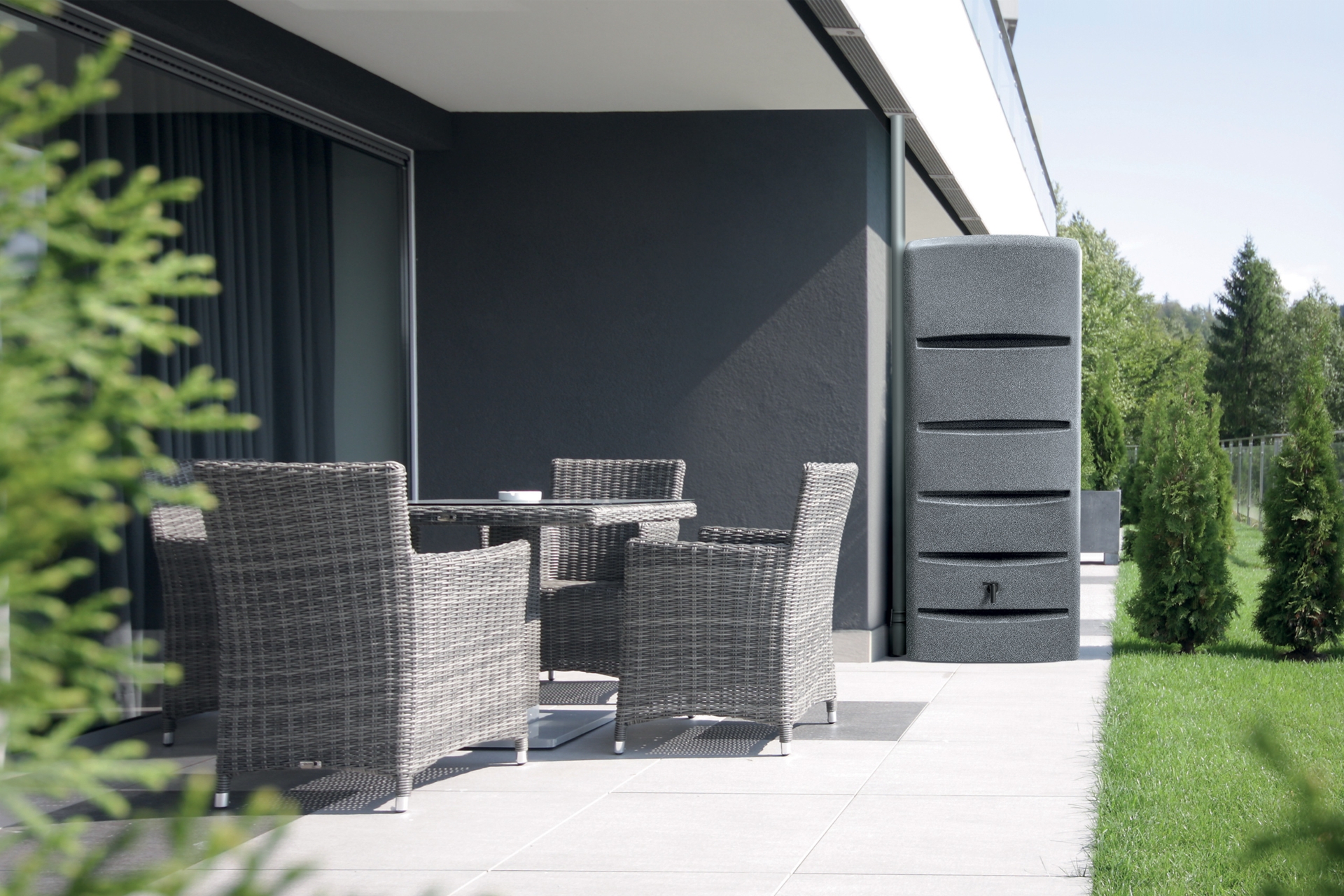 Zbiornik na deszczówkę MPI Tower 720 l granitowy