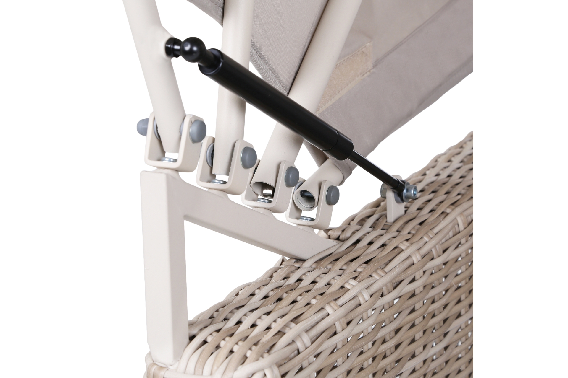 Kosz ogrodowy technorattanowy Michigan Beige / Beige Melange