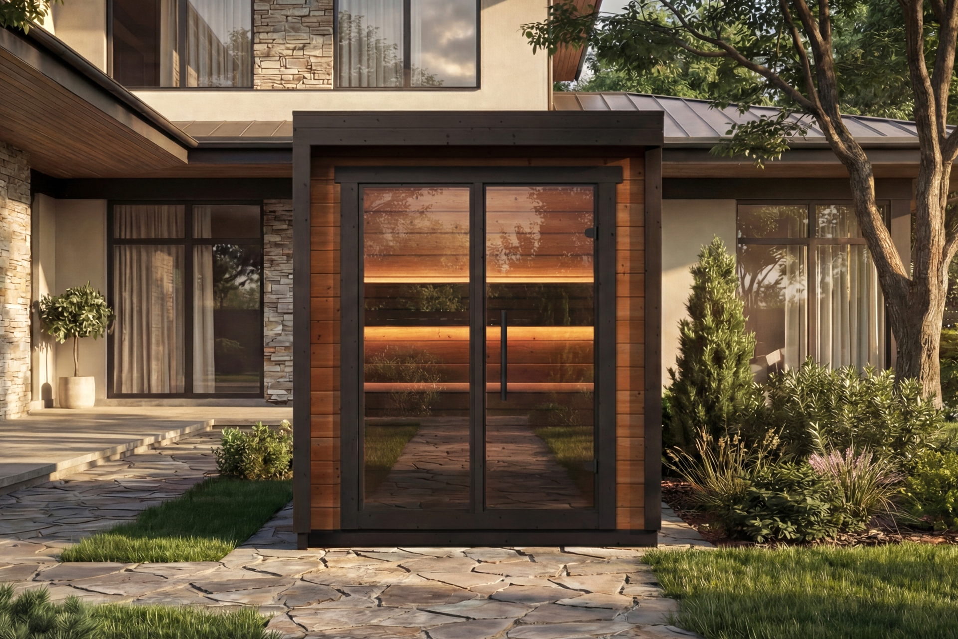 Sauna fińska zewnętrzna Leil® Saunas Patio XXS 3-osobowa