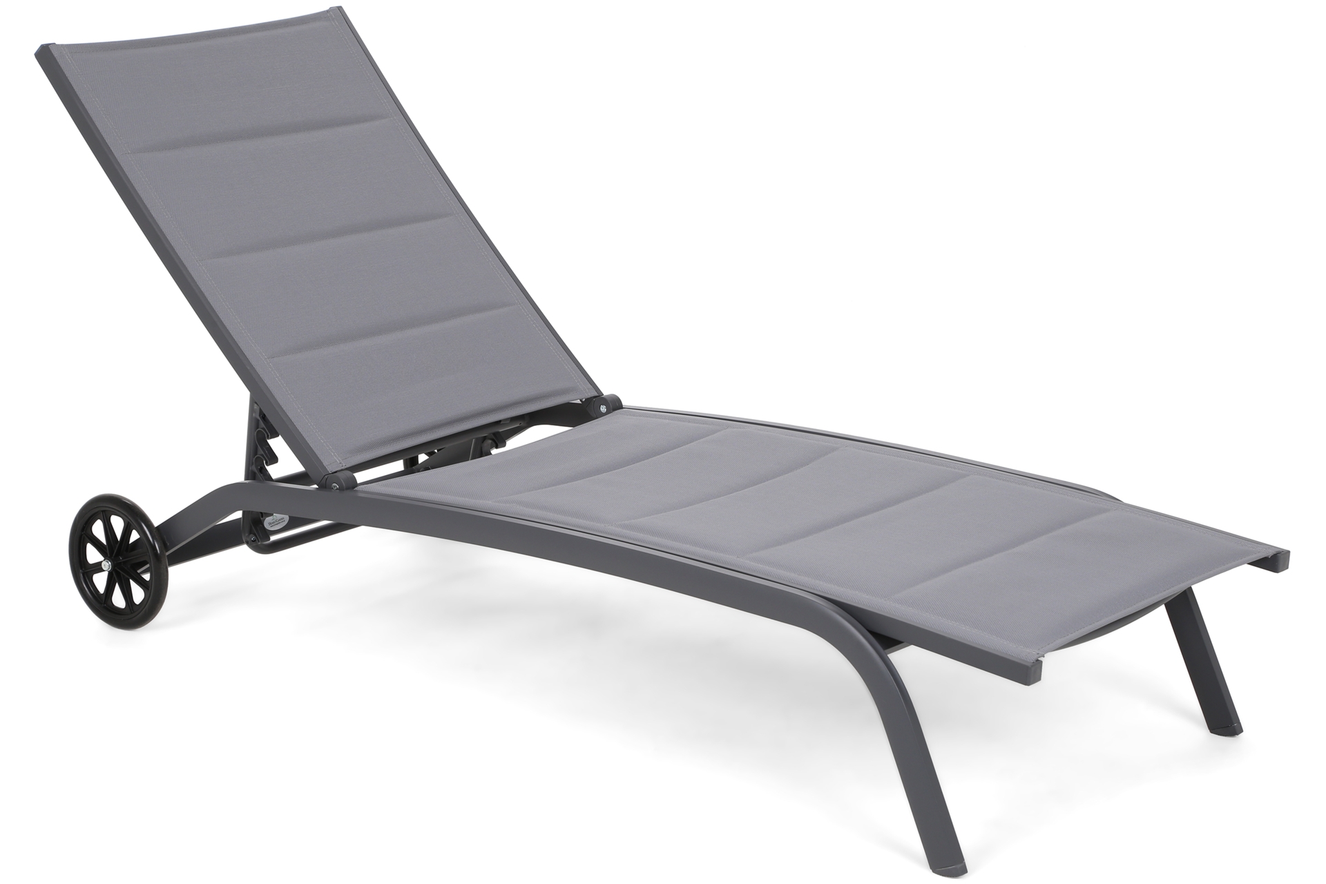 Leżak ogrodowy aluminiowy Ibiza szary II gat. Leżak ogrodowy aluminiowy Ibiza Grey / Window Grey II. gatunek