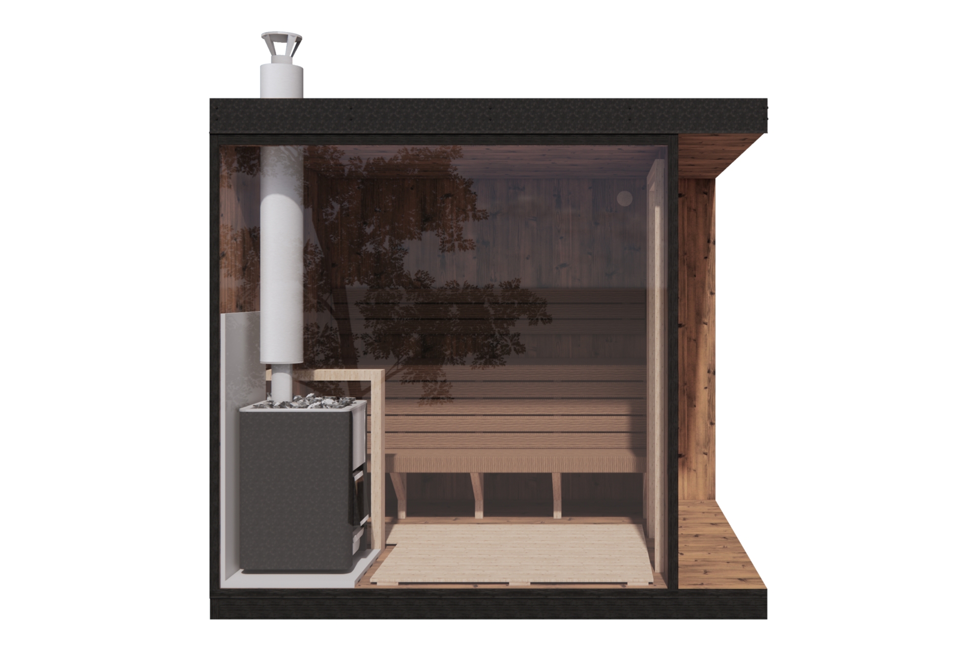 Sauna fińska zewnętrzna TerModula 250 x 210 cm