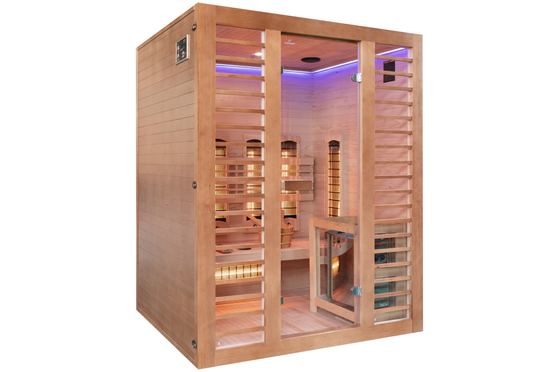 Sauna combi SW4 - dla 4 osób - fińska i infrared - brązowa Sauna combi SW4