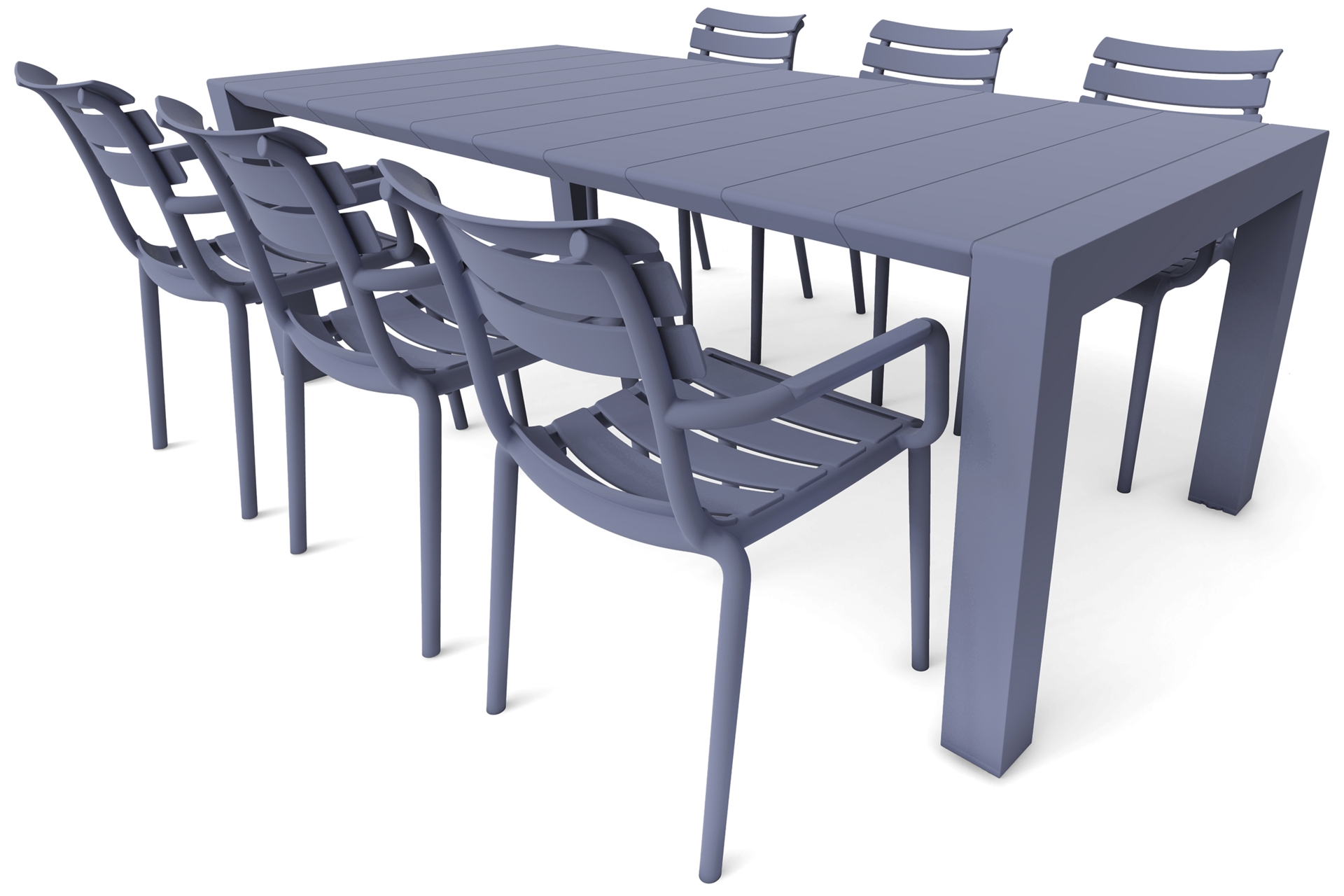 Meble ogrodowe Siesta Paris Vegas 180+40 Dark Grey 6+1