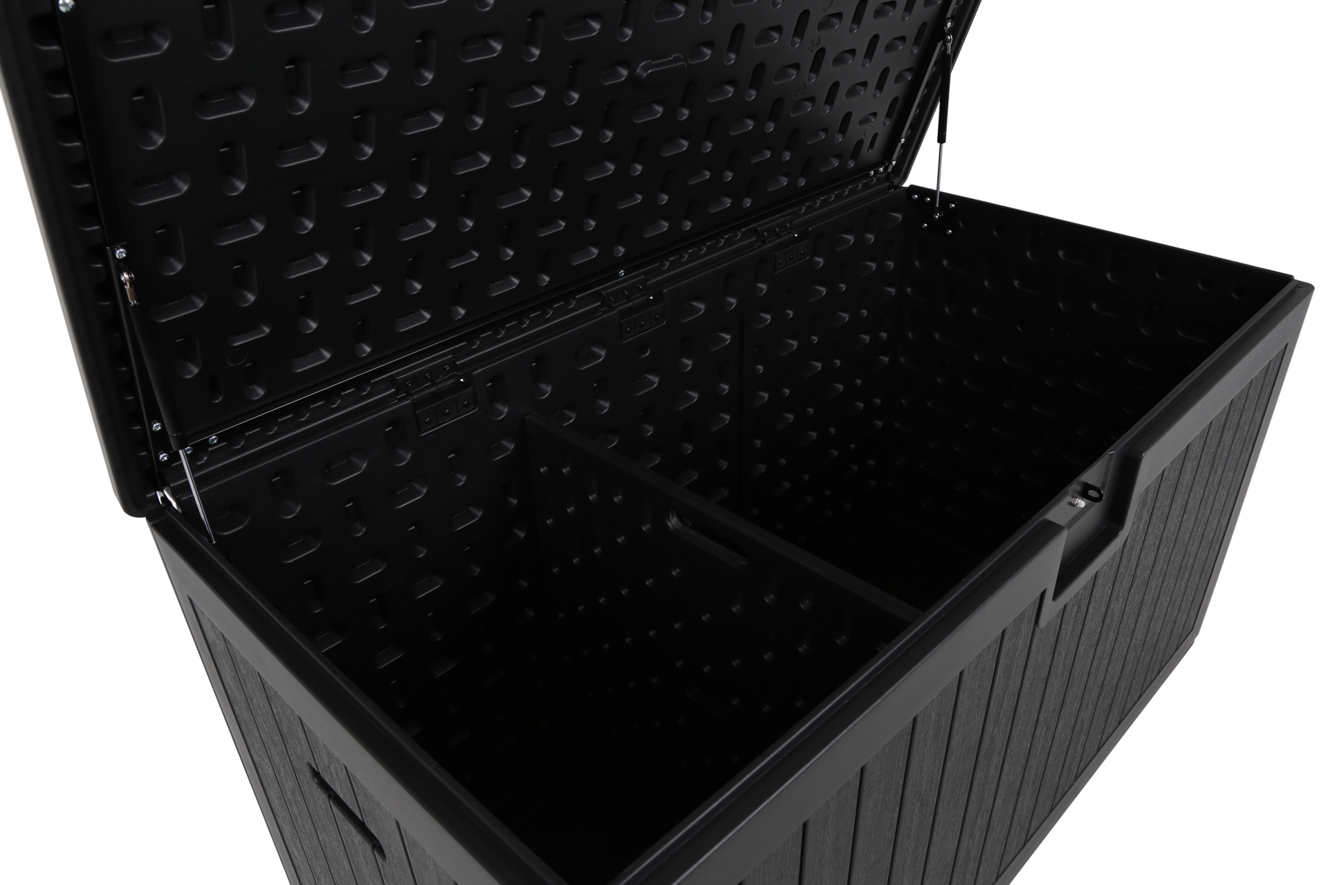 Skrzynia ogrodowa wzmocniona Gotland 567 l Black