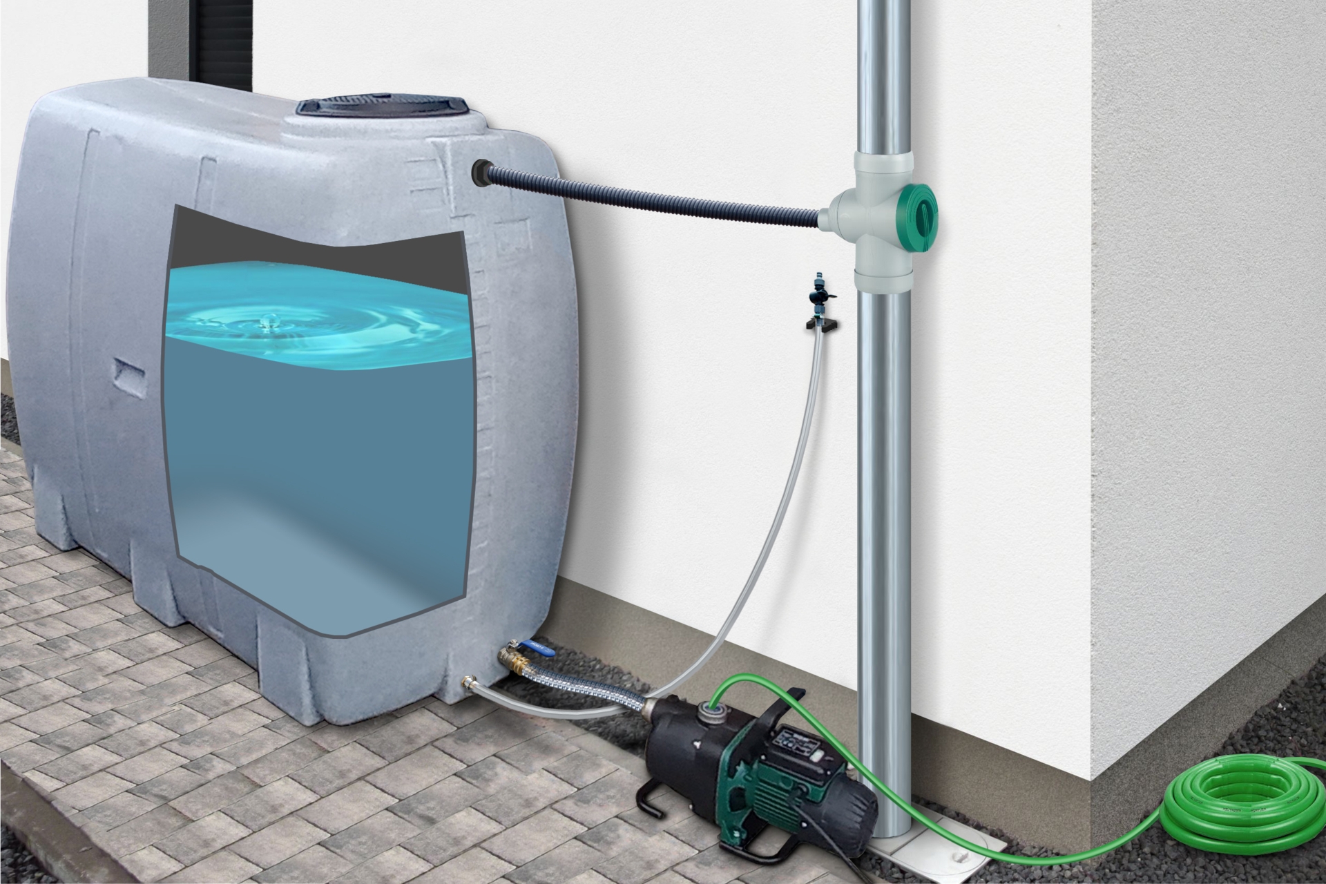 Zbiornik na deszczówkę MPI Verona 1000 l granitowy