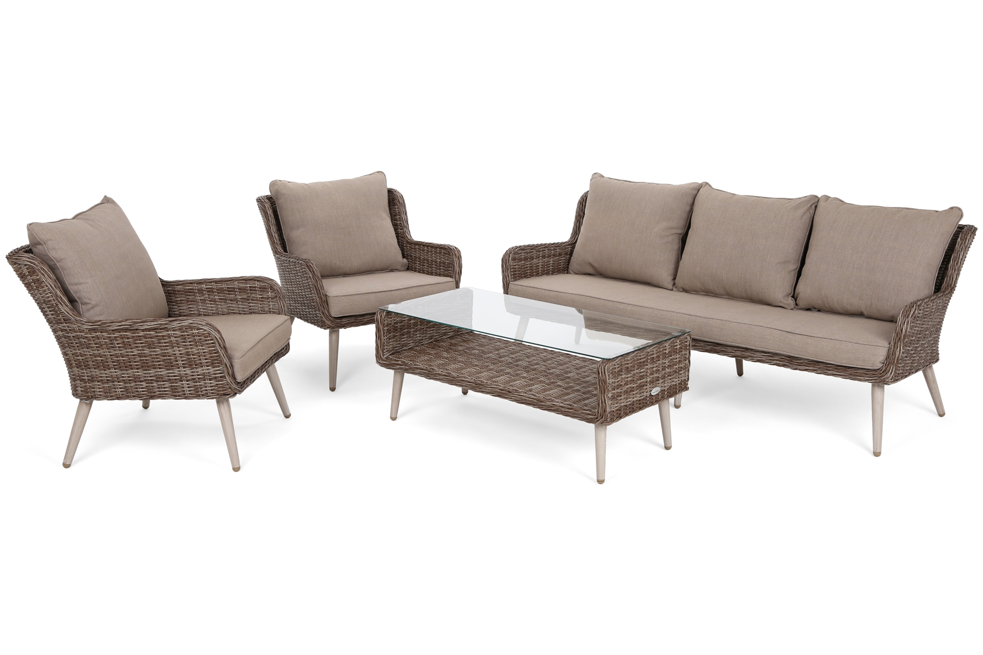 Meble ogrodowe technorattanowe Almeria Ginger / Brown Melange