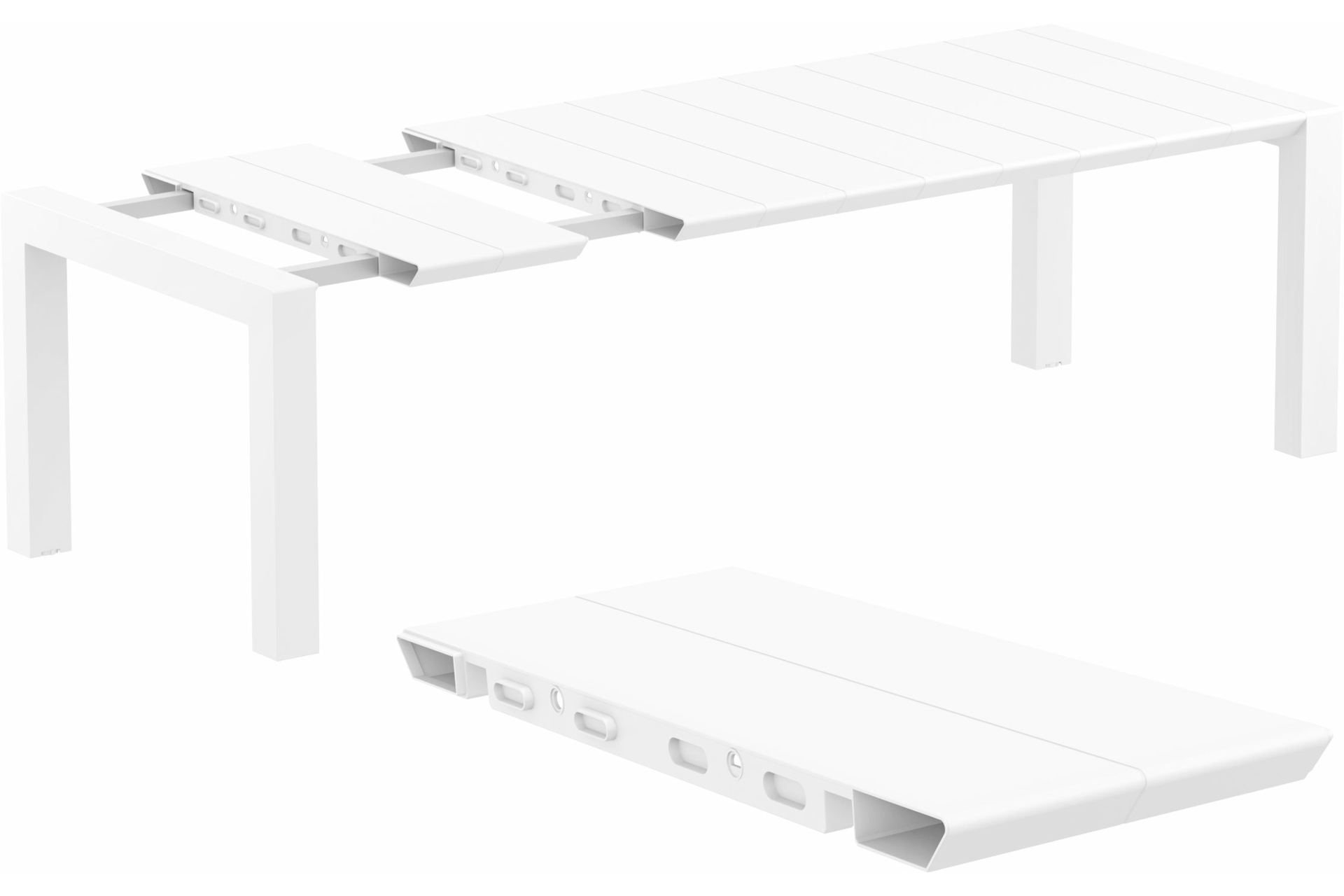 Stół Siesta Vegas 180+40 cm White