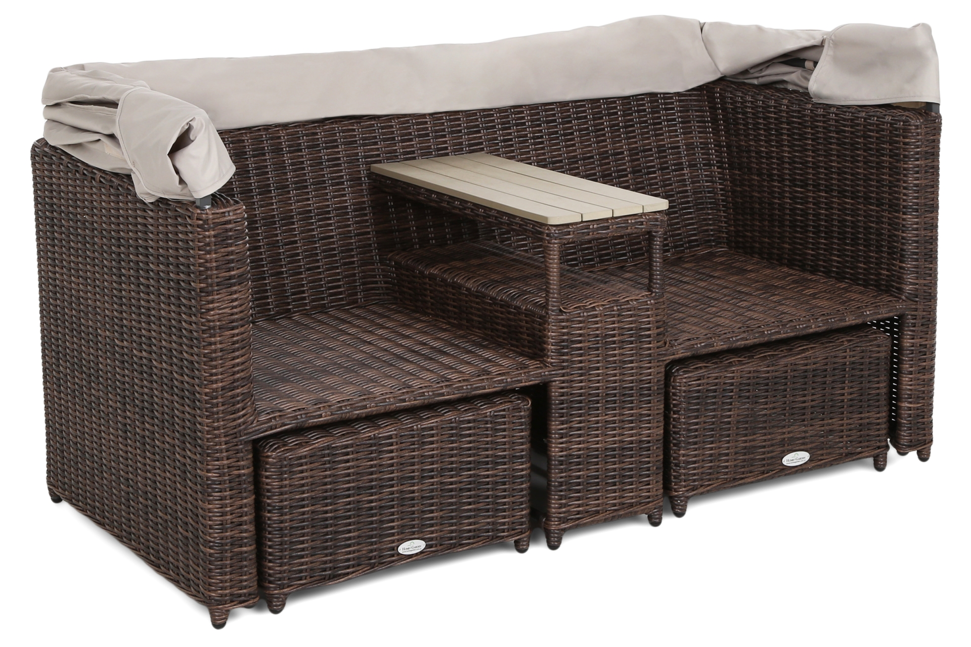 Kosz ogrodowy technorattanowy Michigan Brown Mat / Brown Melange