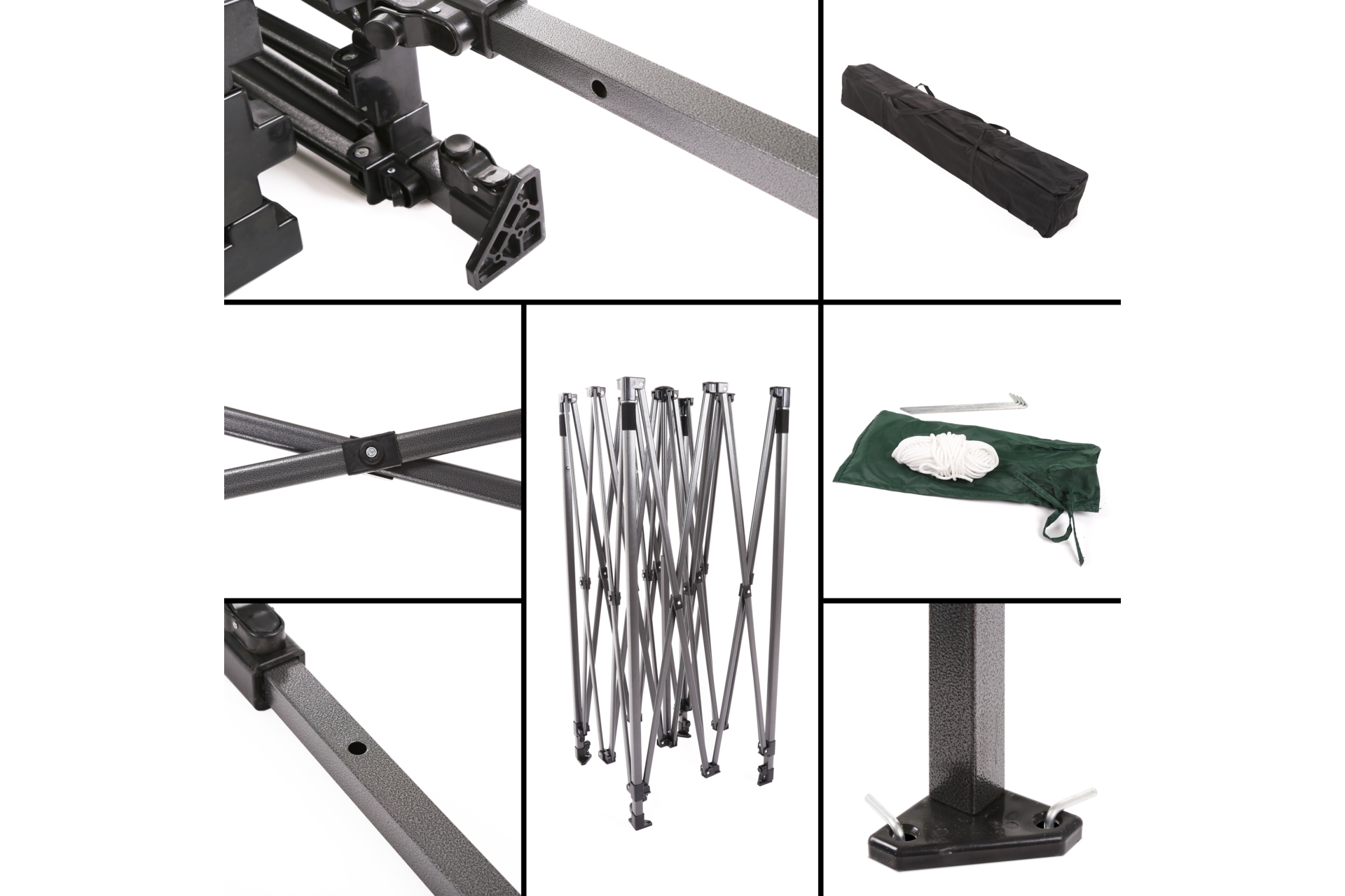 Namiot handlowy 200 x 200 cm granatowy