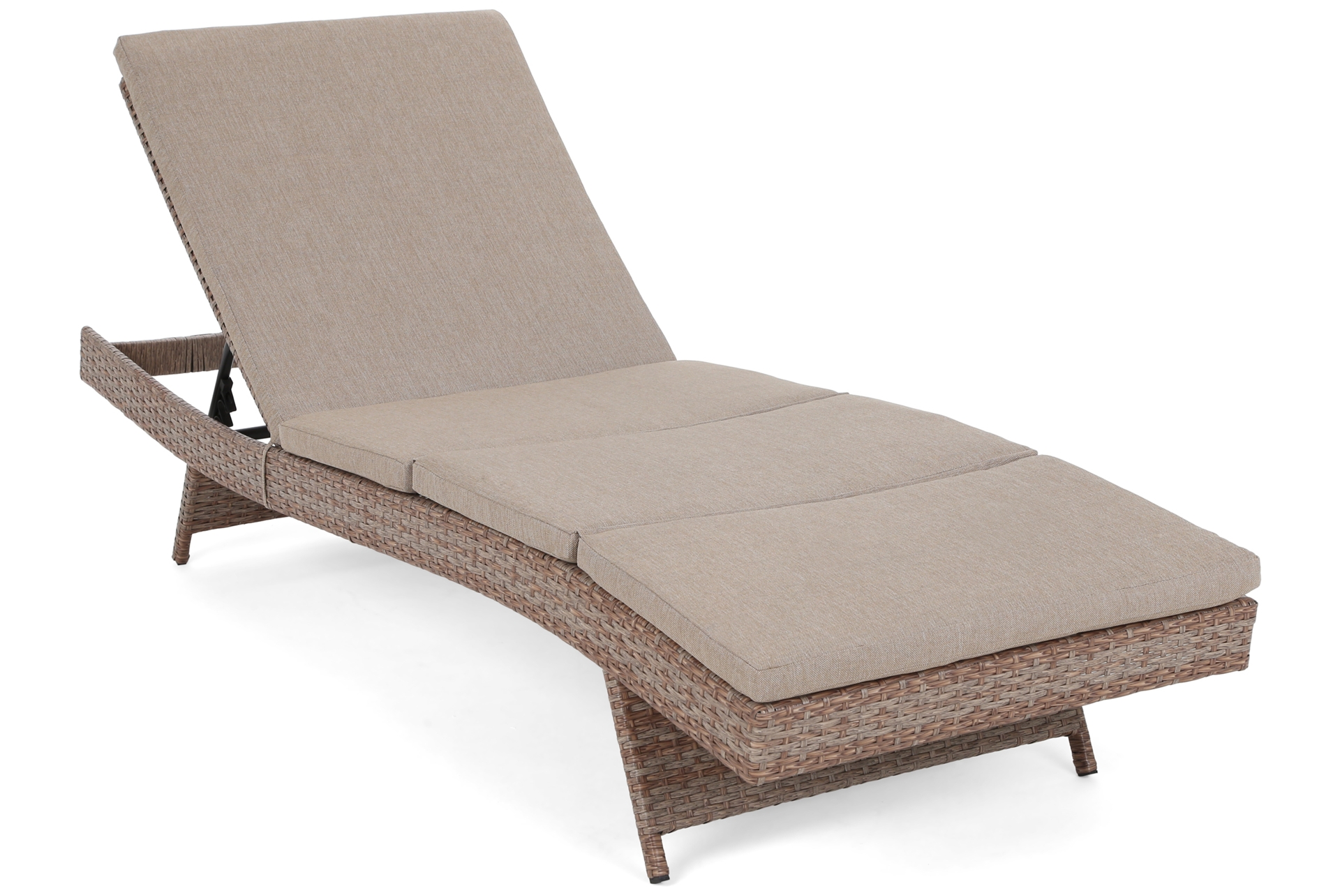 Leżak ogrodowy technorattanowy Bora Bora Ginger / Brown Melange z poduszką