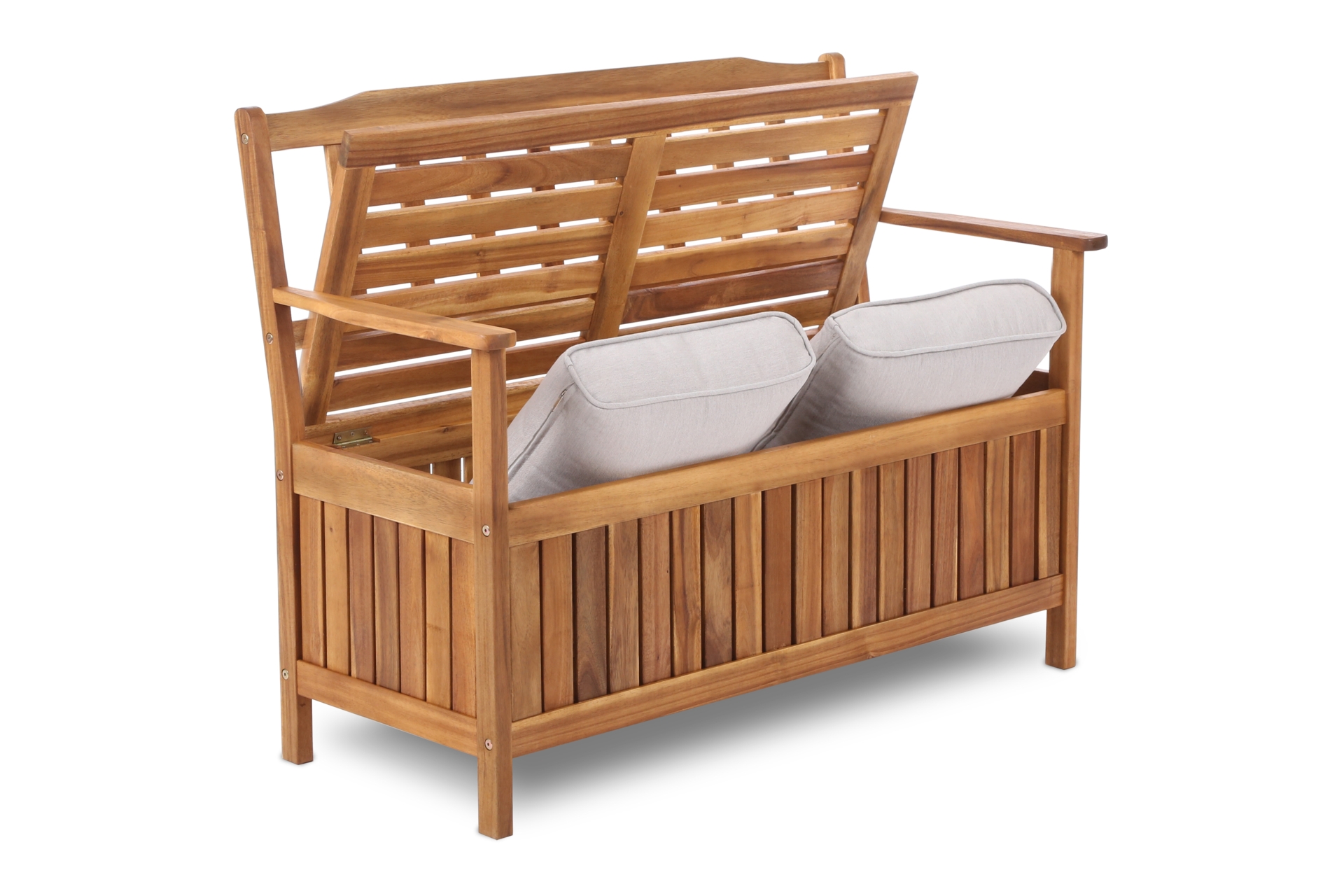 Ławka ogrodowa drewniana Akacja ze skrzynią