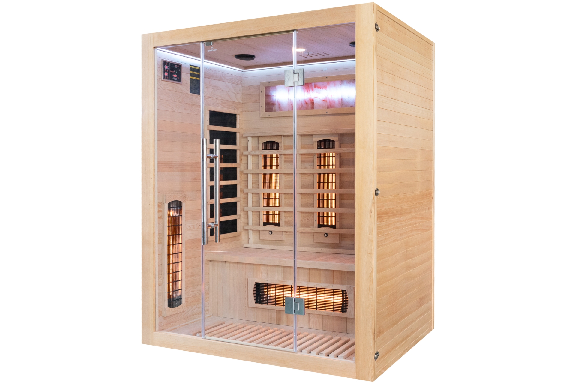 Sauna infrared Nordum Solea 3-osobowa naturalna - z panelami solnymi Sauna infrared Nordum Solea 3-osobowa naturalna