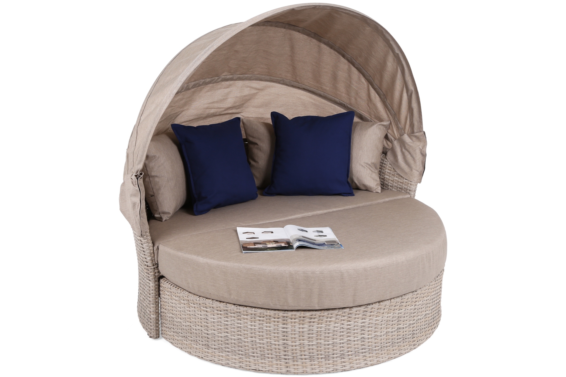 Sofa ogrodowa z baldachimem Sydney Beige / Brown Melange