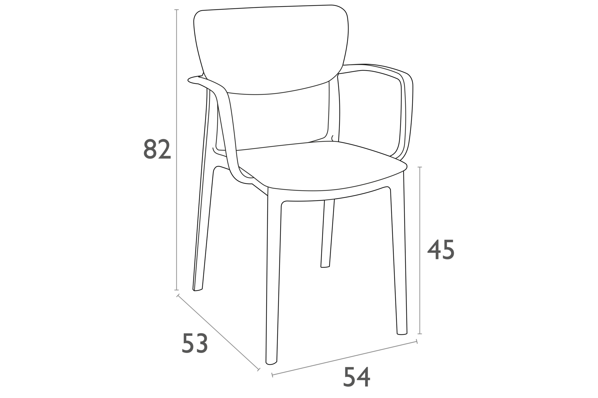 Krzesło Siesta Lisa Dark Grey