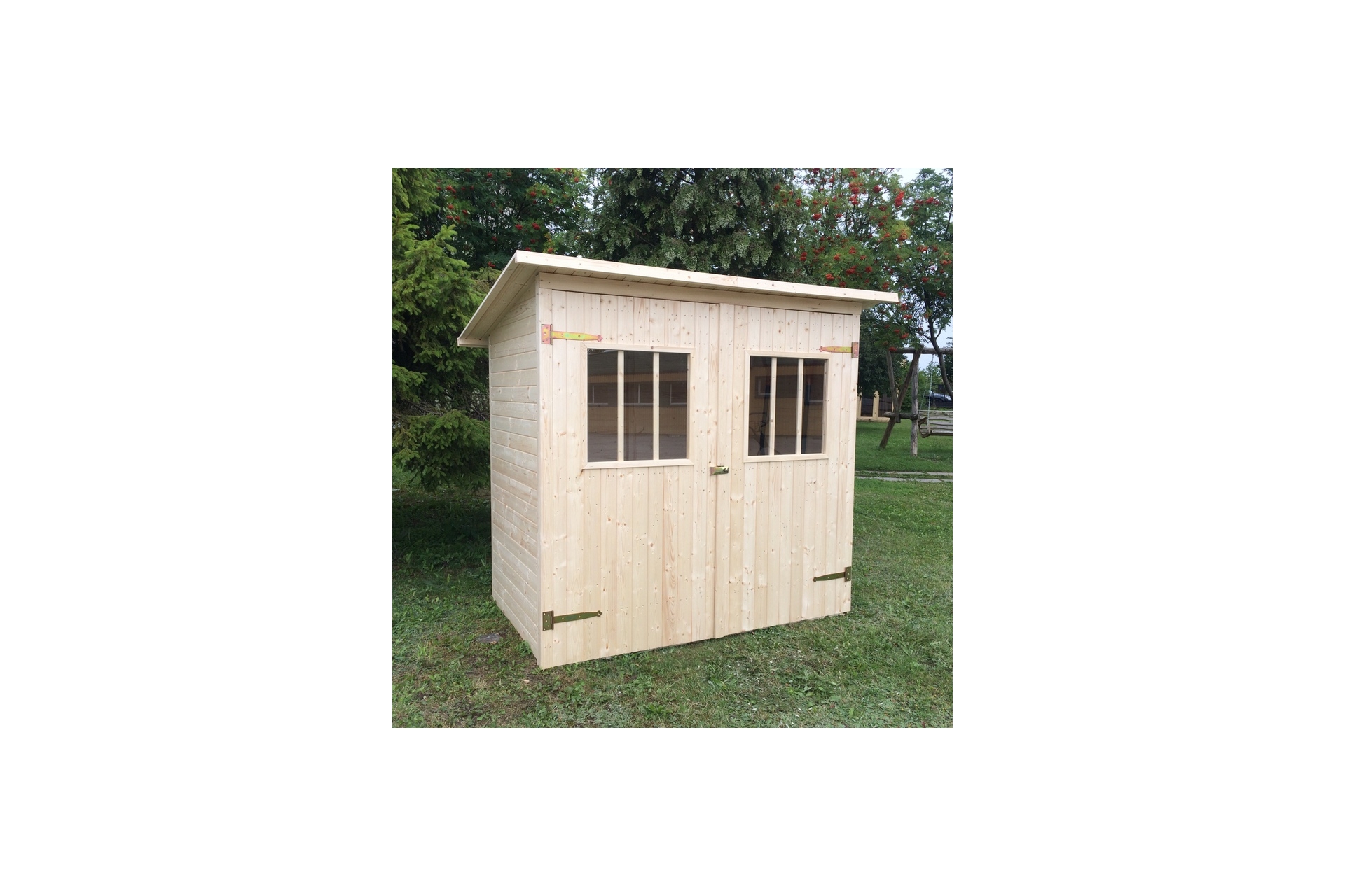 Drewniany domek ogrodowy Megiw Zimowit 222 x 150 cm Domek ogrodowy Megiw Zimowit