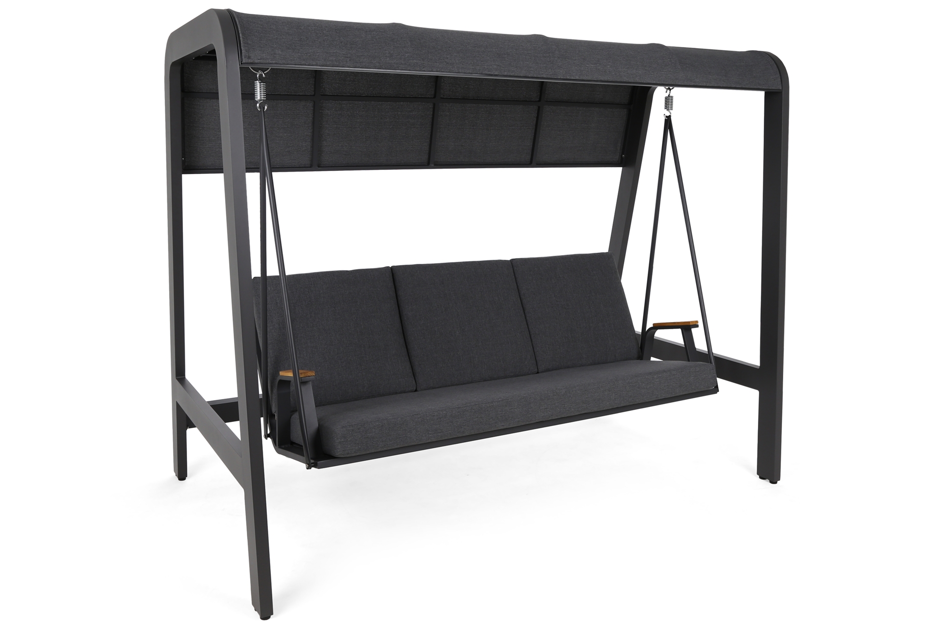 Huśtawka ogrodowa Mungia Dark Grey / Grey Melange z pokrowcem